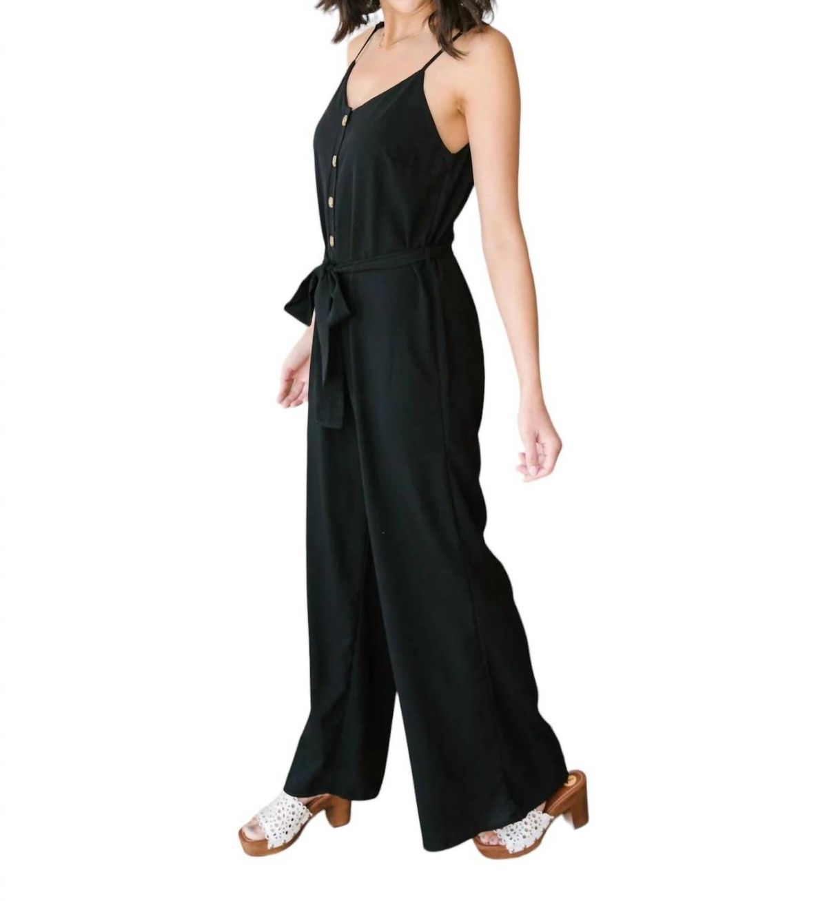 Style 1-628272392-74 ANDREE BY UNIT Size S Black Formal Jumpsuit on Queenly