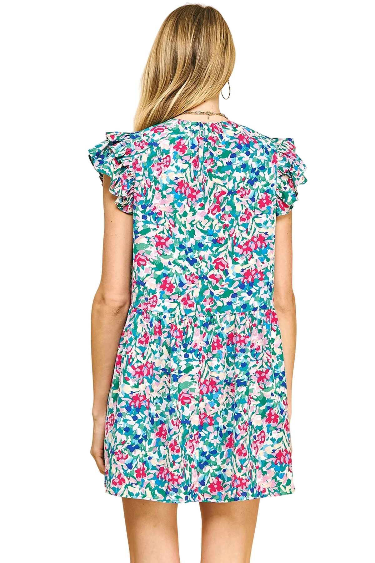 Style 1-4116745174-892 PINCH Size M Floral Green Cocktail Dress on Queenly