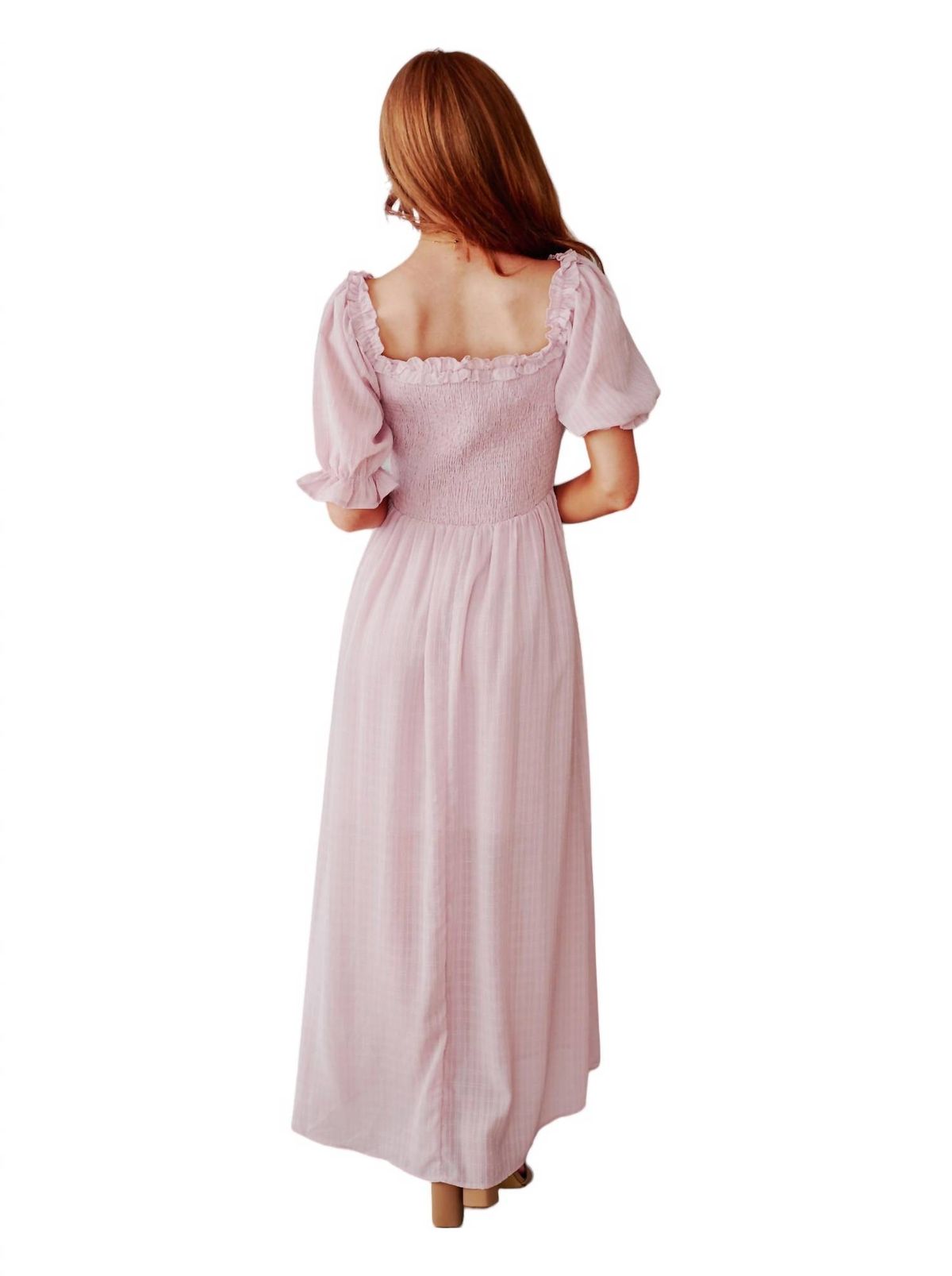 Style 1-898315636-149 ANDREE BY UNIT Size L Sheer Pink Floor Length Maxi on Queenly