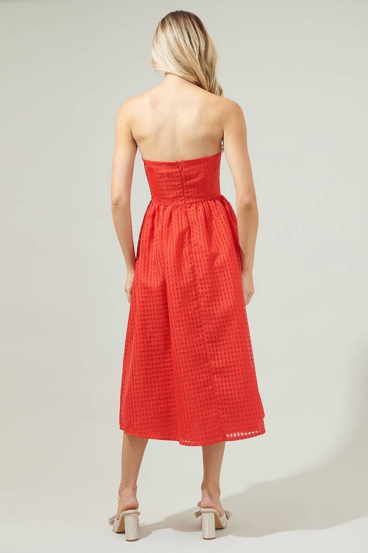 Style 1-1886148614-74 SUGARLIPS Size S Strapless Red Cocktail Dress on Queenly