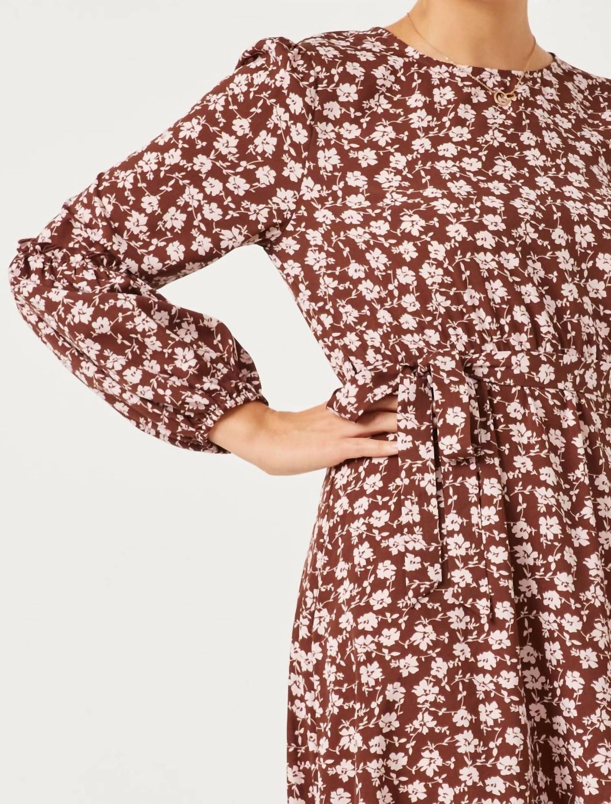 Style 1-2603588325-74 Hayden LA Size S Floral Brown Cocktail Dress on Queenly