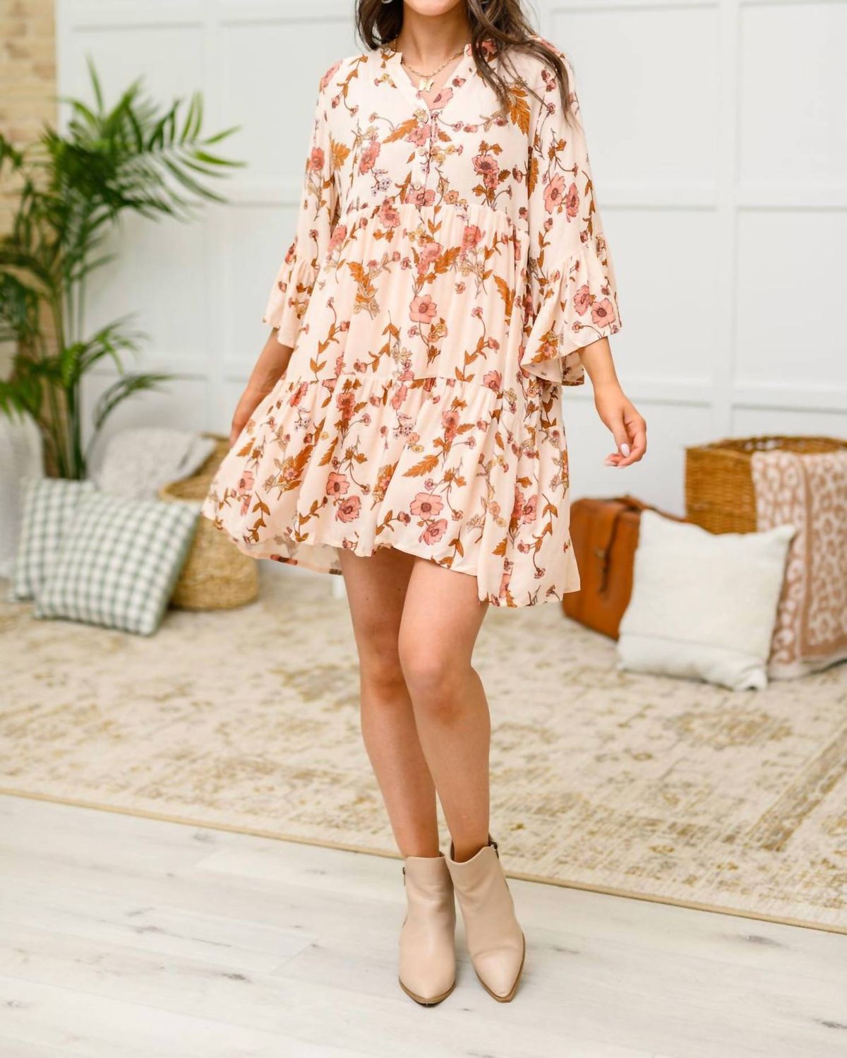 Style 1-1514339828-74 mittoshop Size S Floral Pink Cocktail Dress on Queenly