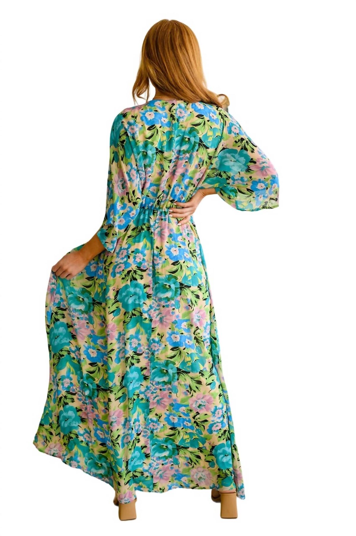 Style 1-1789782742-149 entro Size L Floral Green Floor Length Maxi on Queenly