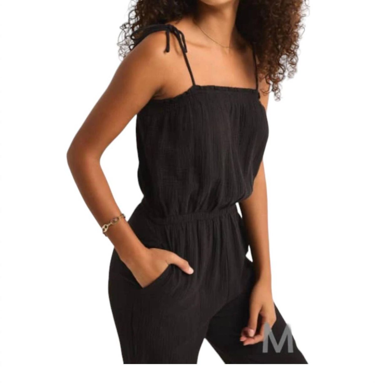 Style 1-82820427-149 Z Supply Size L Black Formal Jumpsuit on Queenly