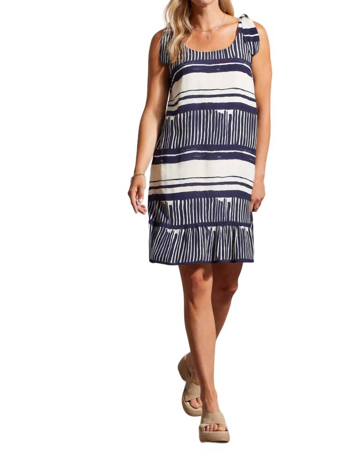 Style 1-2580361057-149 TRIBAL Size L Blue Cocktail Dress on Queenly