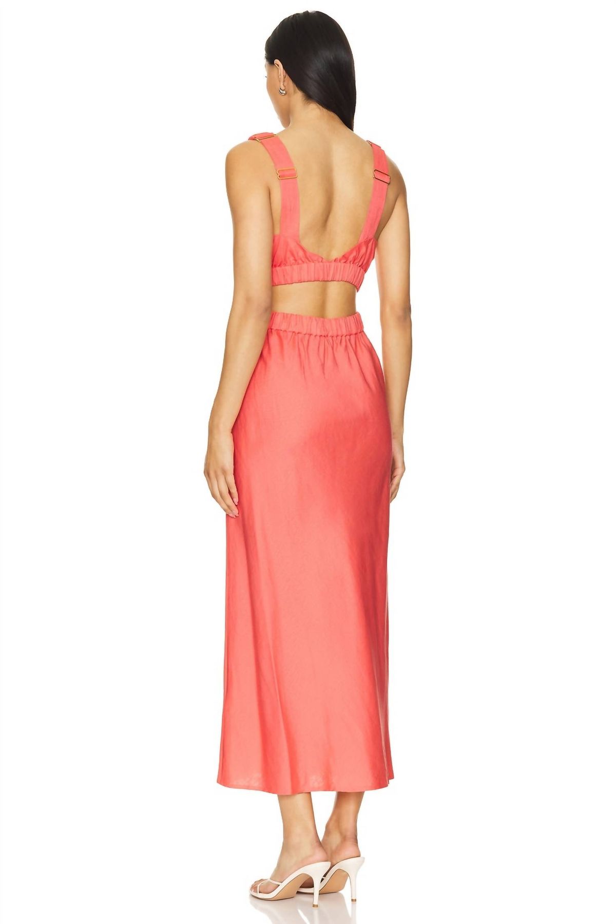 Style 1-2369440634-149 MINKPINK Size L Coral Floor Length Maxi on Queenly