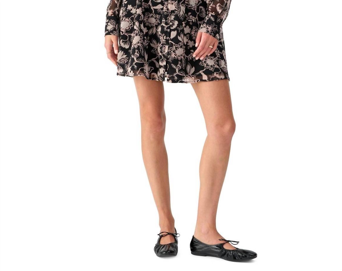 Style 1-2302259254-149 Sanctuary Size L Long Sleeve Floral Black Cocktail Dress on Queenly