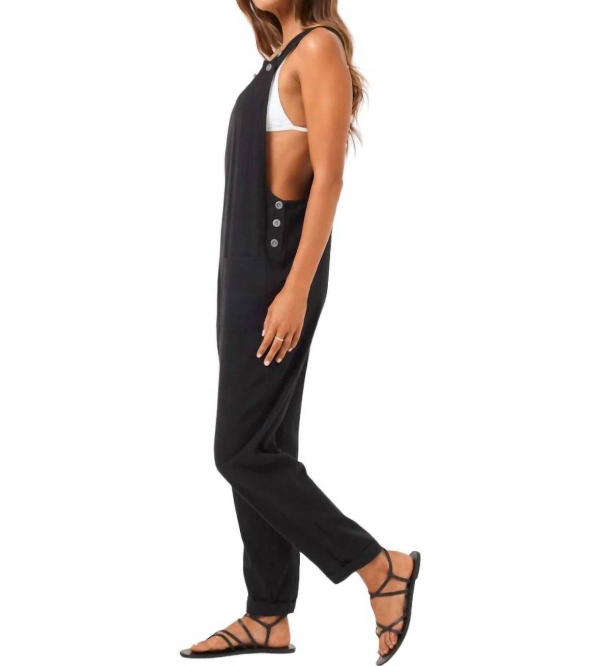 Style 1-164307136-892 L*SPACE Size M Black Formal Jumpsuit on Queenly