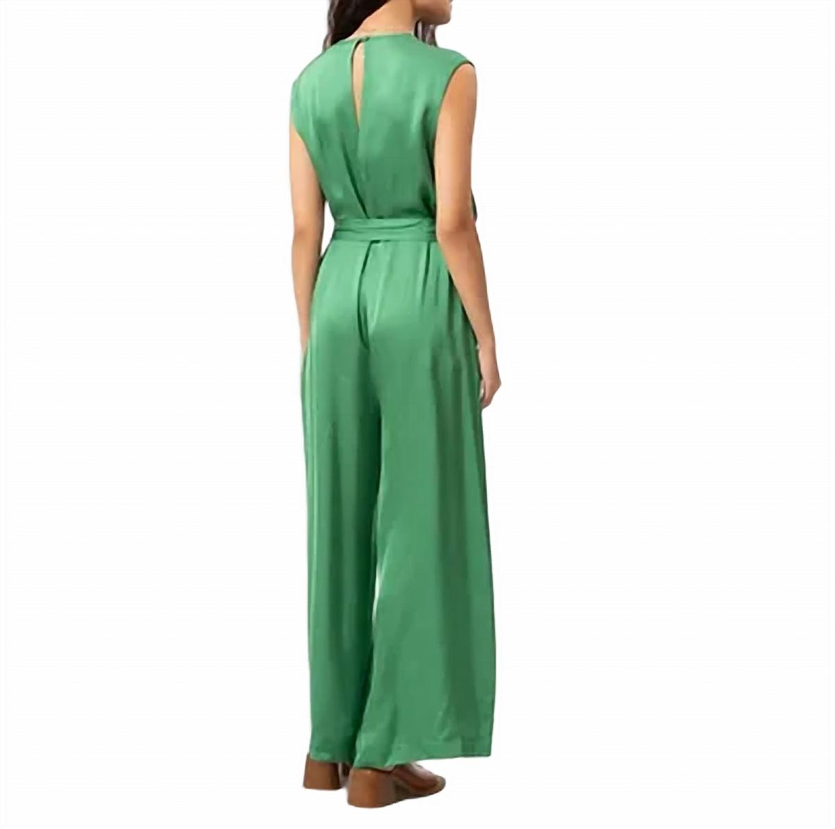 Style 1-1354416720-149 FRNCH Size L Green Formal Jumpsuit on Queenly