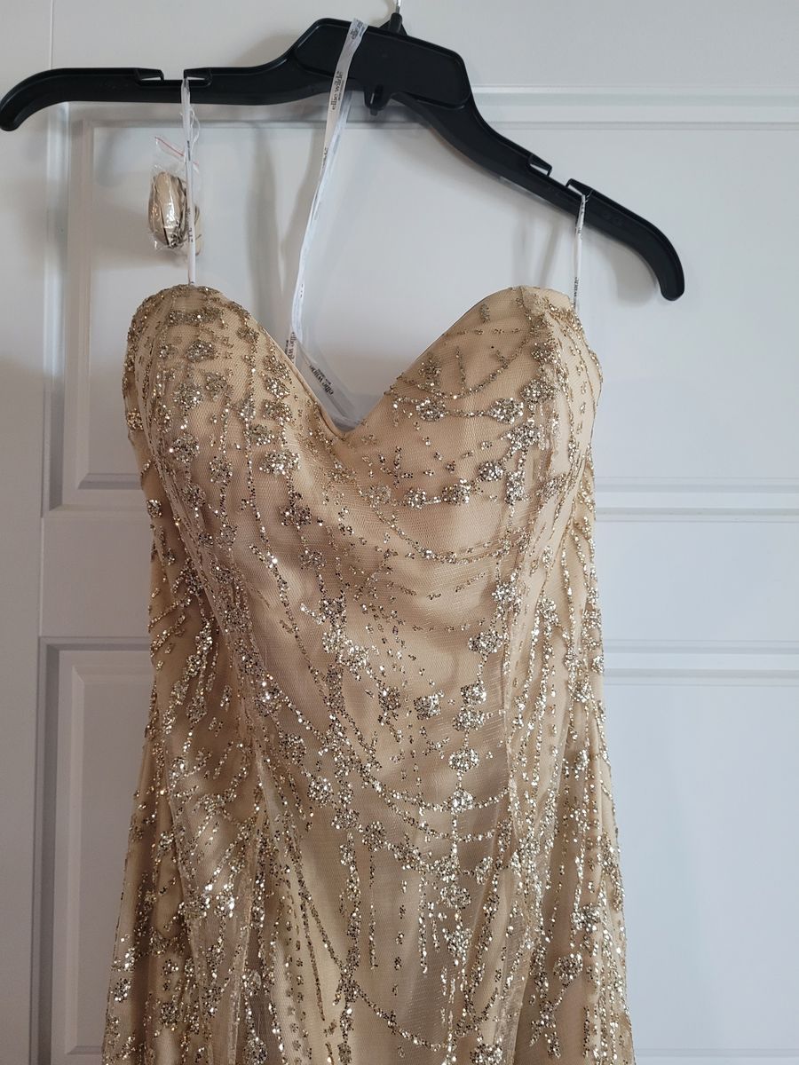 Ellie Wilde Size 2 Gold Mermaid Dress on Queenly