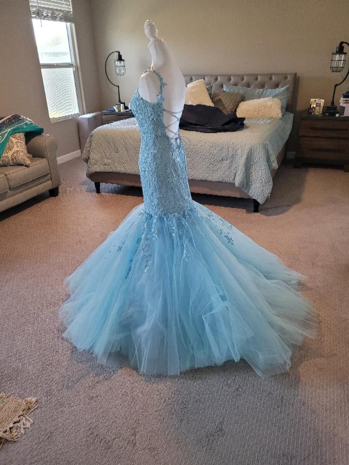 Sherri Hill Size 2 Blue Mermaid Dress on Queenly