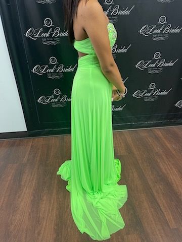 Style 12491 Size 4 Green Floor Length Maxi on Queenly