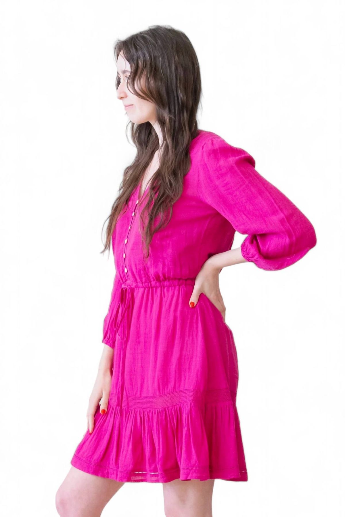 Style 1-3342410230-149 Rails Size L Long Sleeve Pink Cocktail Dress on Queenly