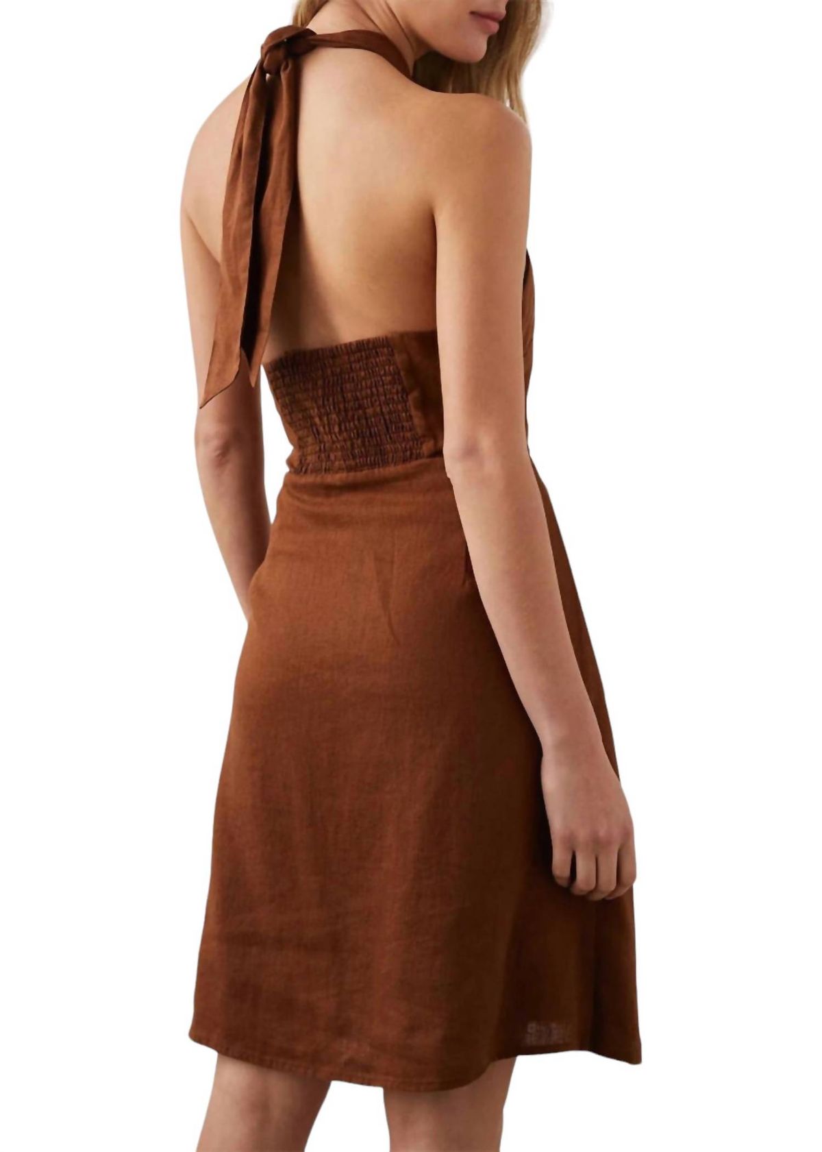 Style 1-1445651605-149 Rails Size L Halter Brown Cocktail Dress on Queenly