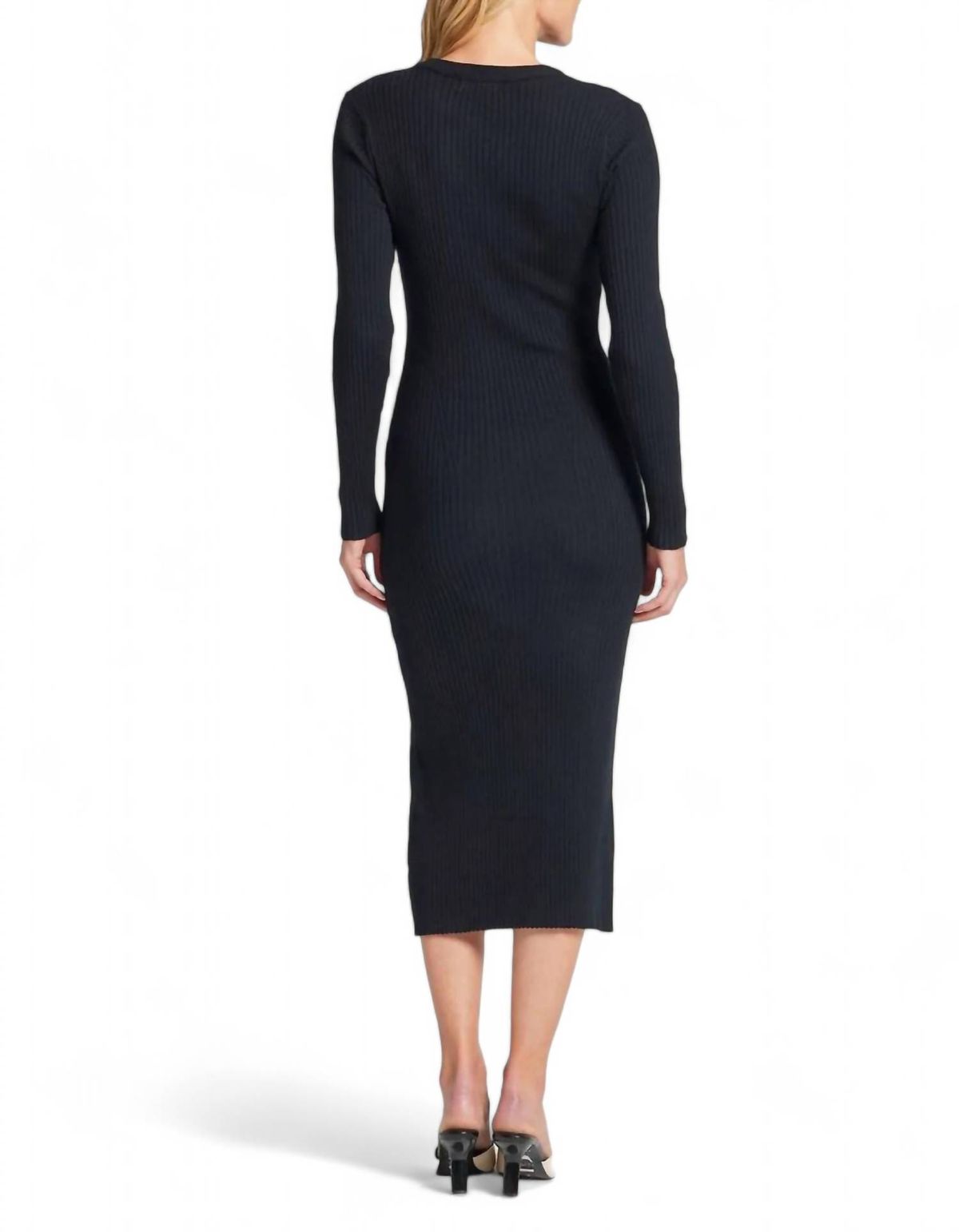 Style 1-904813990-892 Anatomie Size M Long Sleeve Black Cocktail Dress on Queenly