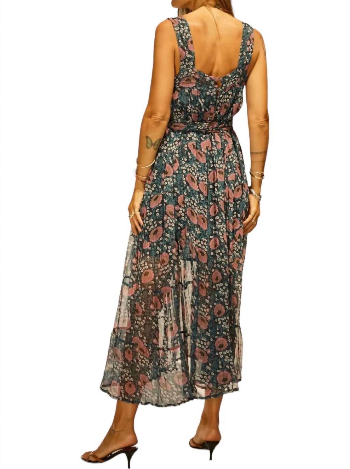 Style 1-1134238815-74 natalie martin Size S Floral Blue Floor Length Maxi on Queenly