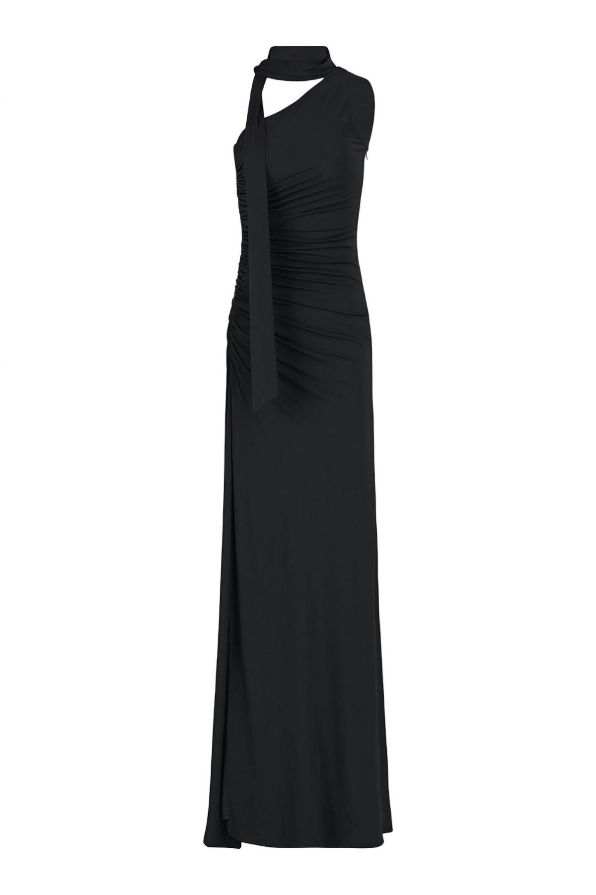 Style 1-2748498426-649 Halston Size 2 Black Floor Length Maxi on Queenly