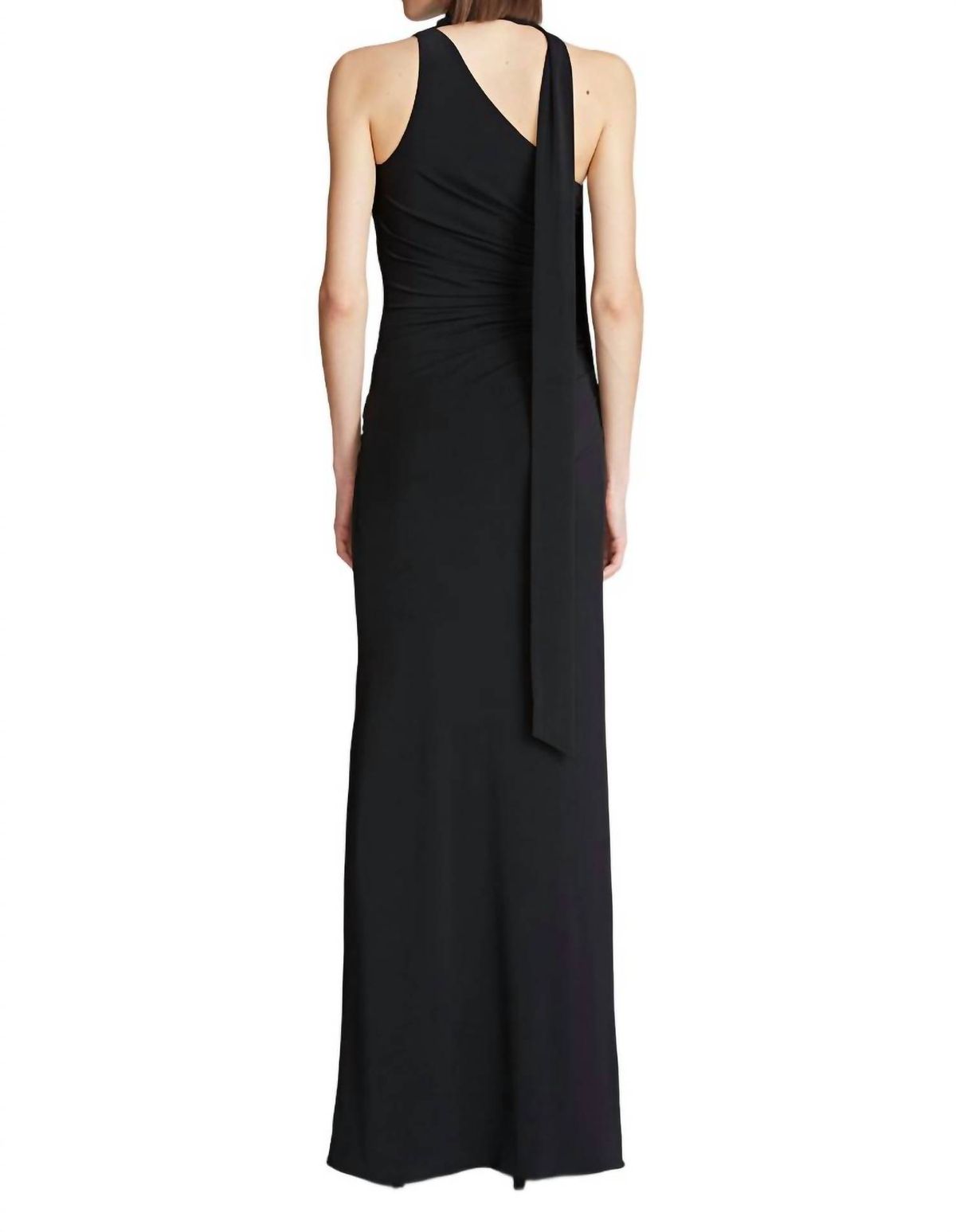 Style 1-2748498426-649 Halston Size 2 Black Floor Length Maxi on Queenly