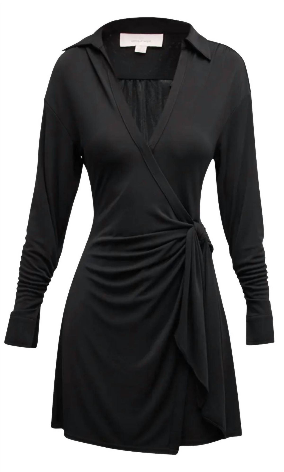 Style 1-1069595754-98 cinq a sept Size 10 Long Sleeve Black Cocktail Dress on Queenly