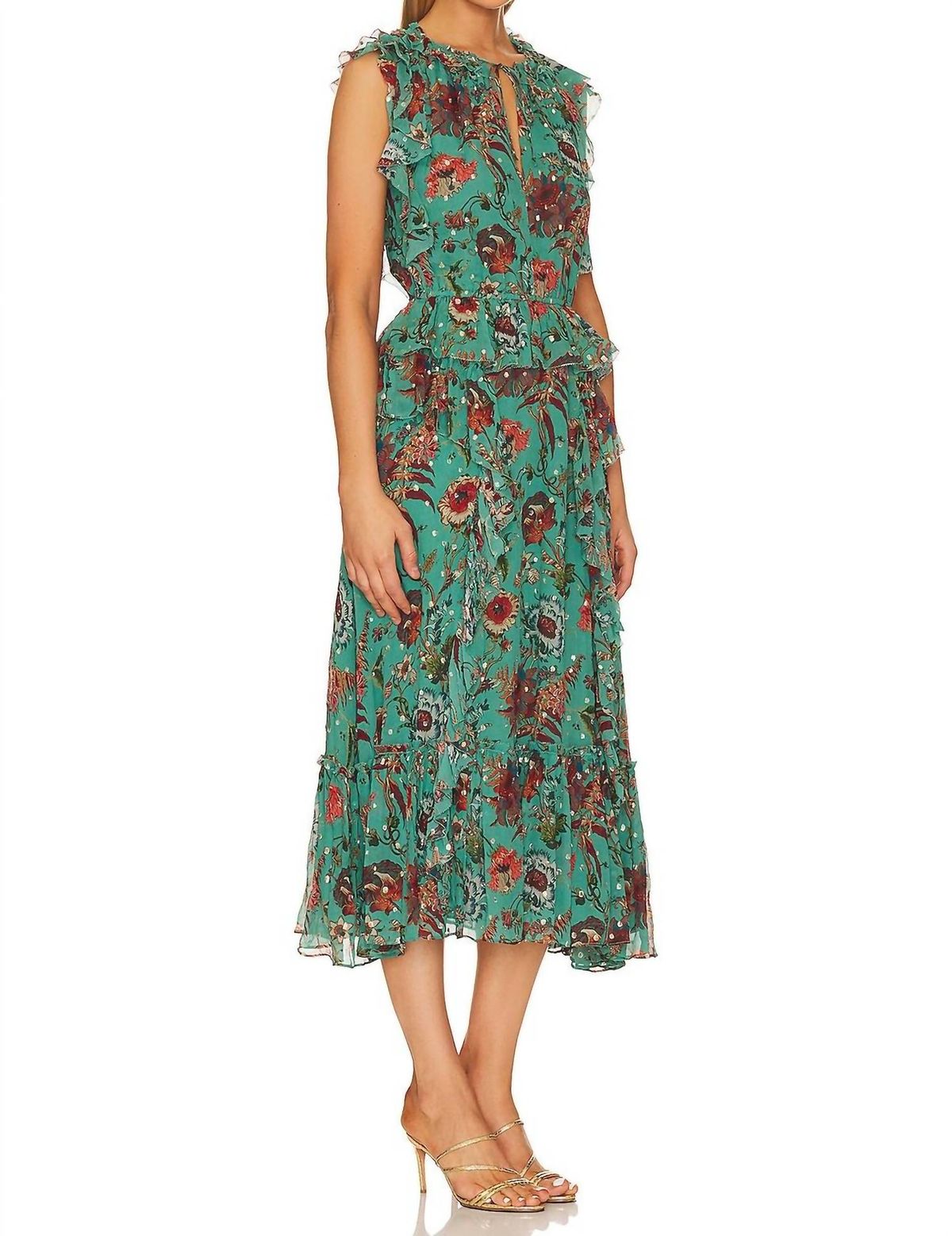 Style 1-4084501407-1498 Ulla Johnson Size 4 Satin Green Cocktail Dress on Queenly