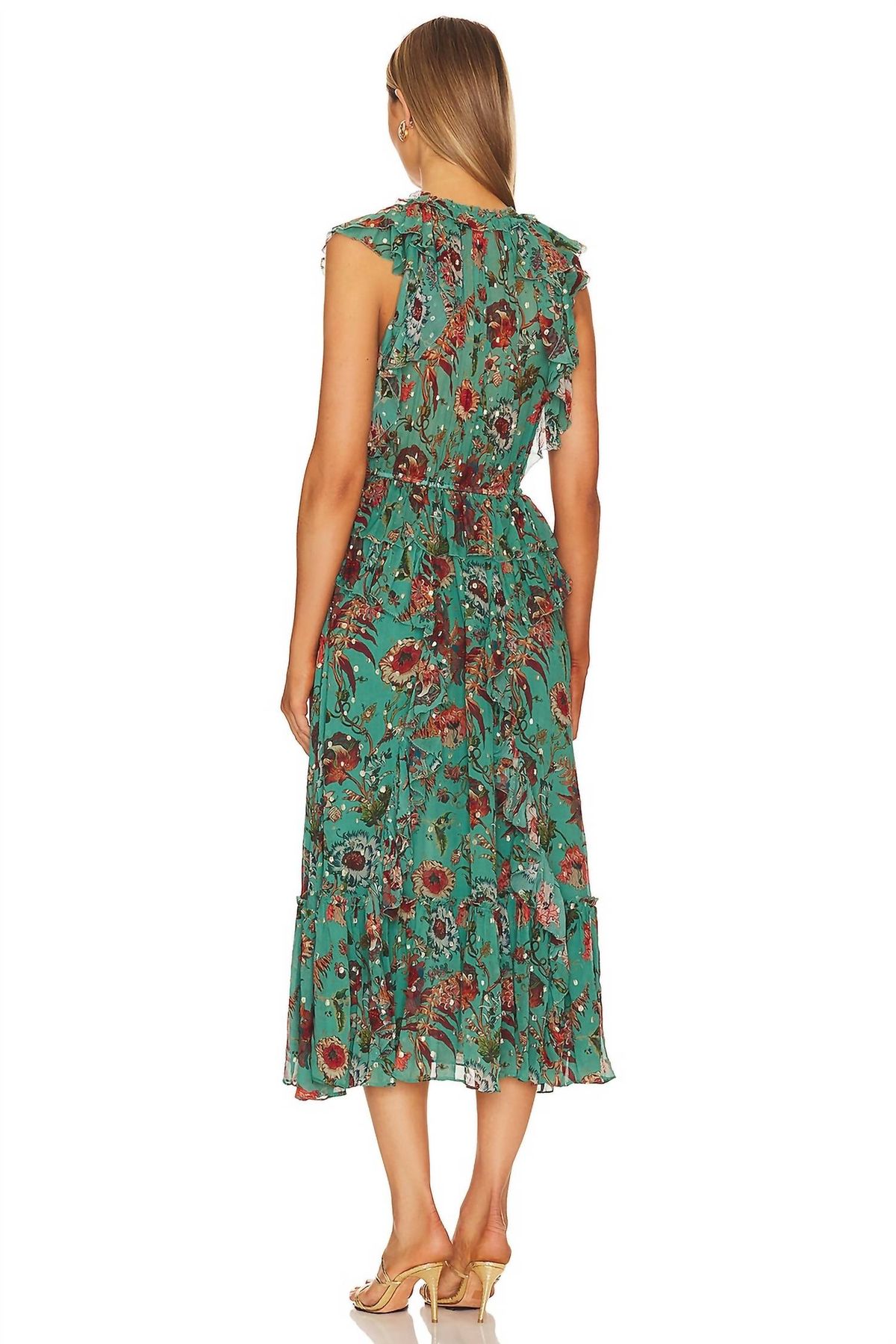 Style 1-4084501407-1498 Ulla Johnson Size 4 Satin Green Cocktail Dress on Queenly