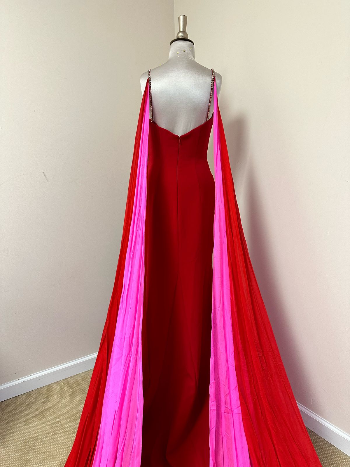 Style Jovani Couture S04600 Jovani Couture Size 8 Pageant Plunge Hot Pink Mermaid Dress on Queenly