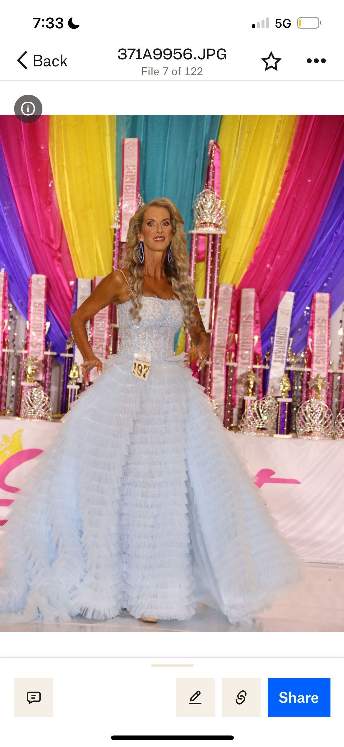 Sherri Hill Size 4 Pageant Blue Ball Gown on Queenly