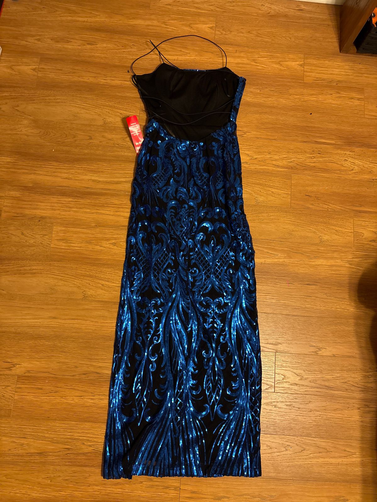 Size 12 Prom Blue Side Slit Dress on Queenly