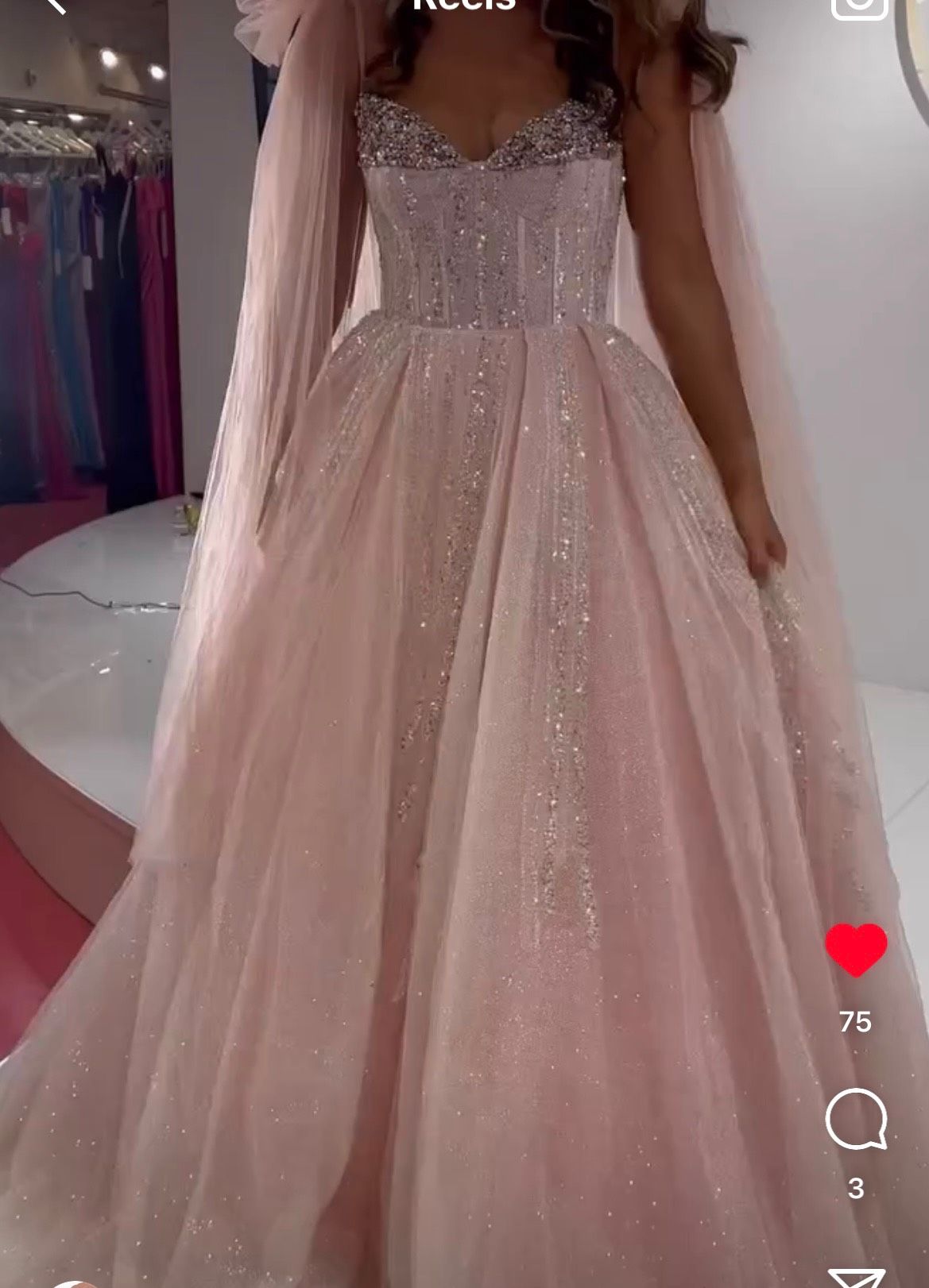 Portia and Scarlett Size 2 Prom Pink Ball Gown on Queenly