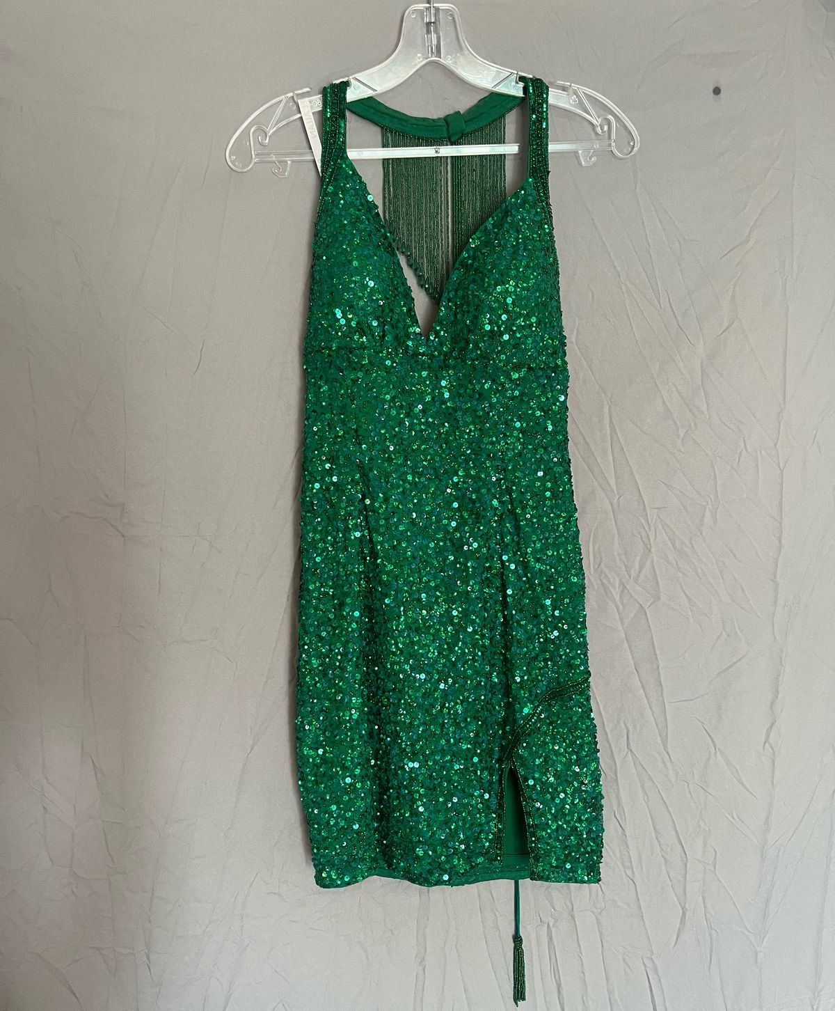 Rachel Allan Size 8 Prom Halter Green Cocktail Dress on Queenly