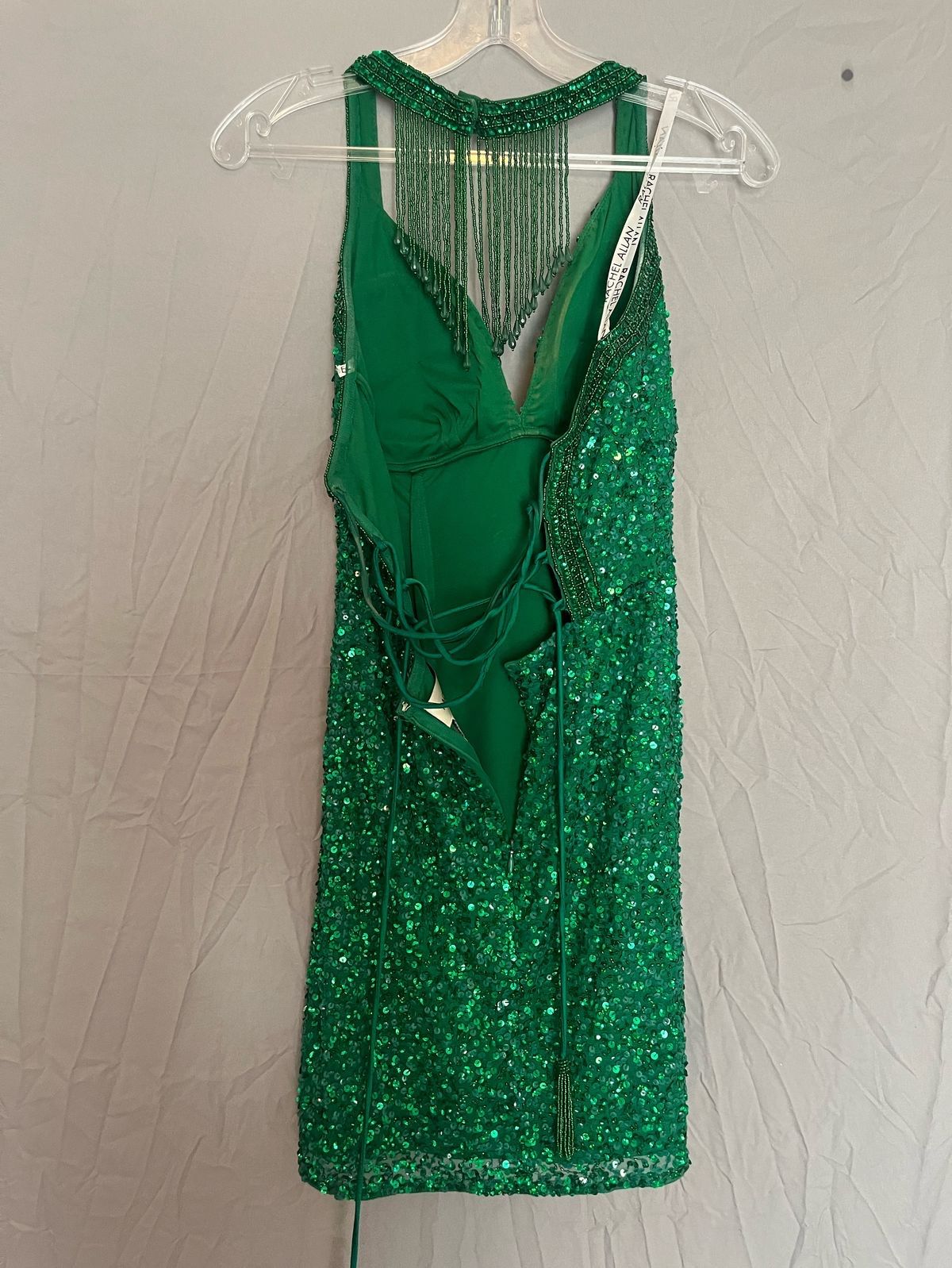 Rachel Allan Size 8 Prom Halter Green Cocktail Dress on Queenly