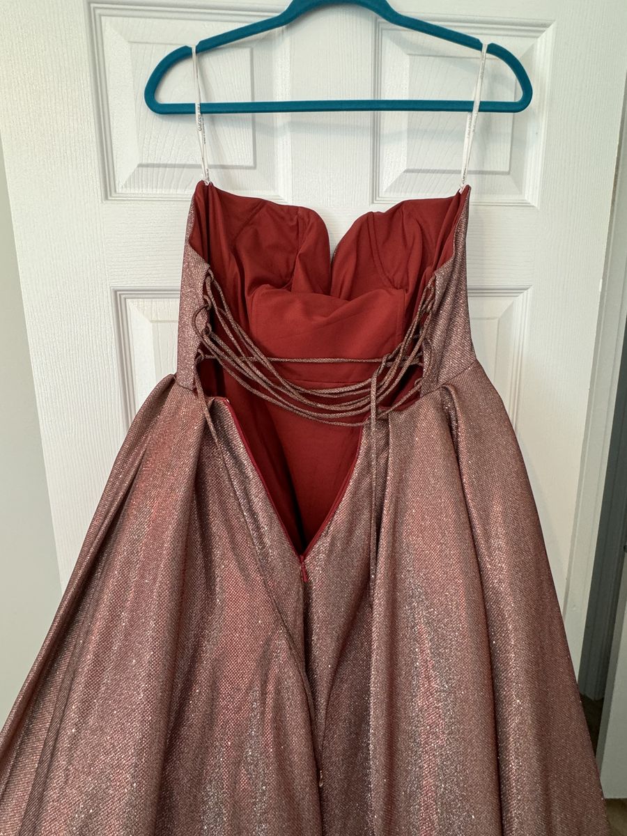 Sherri Hill Size 10 Prom Strapless Pink Ball Gown on Queenly