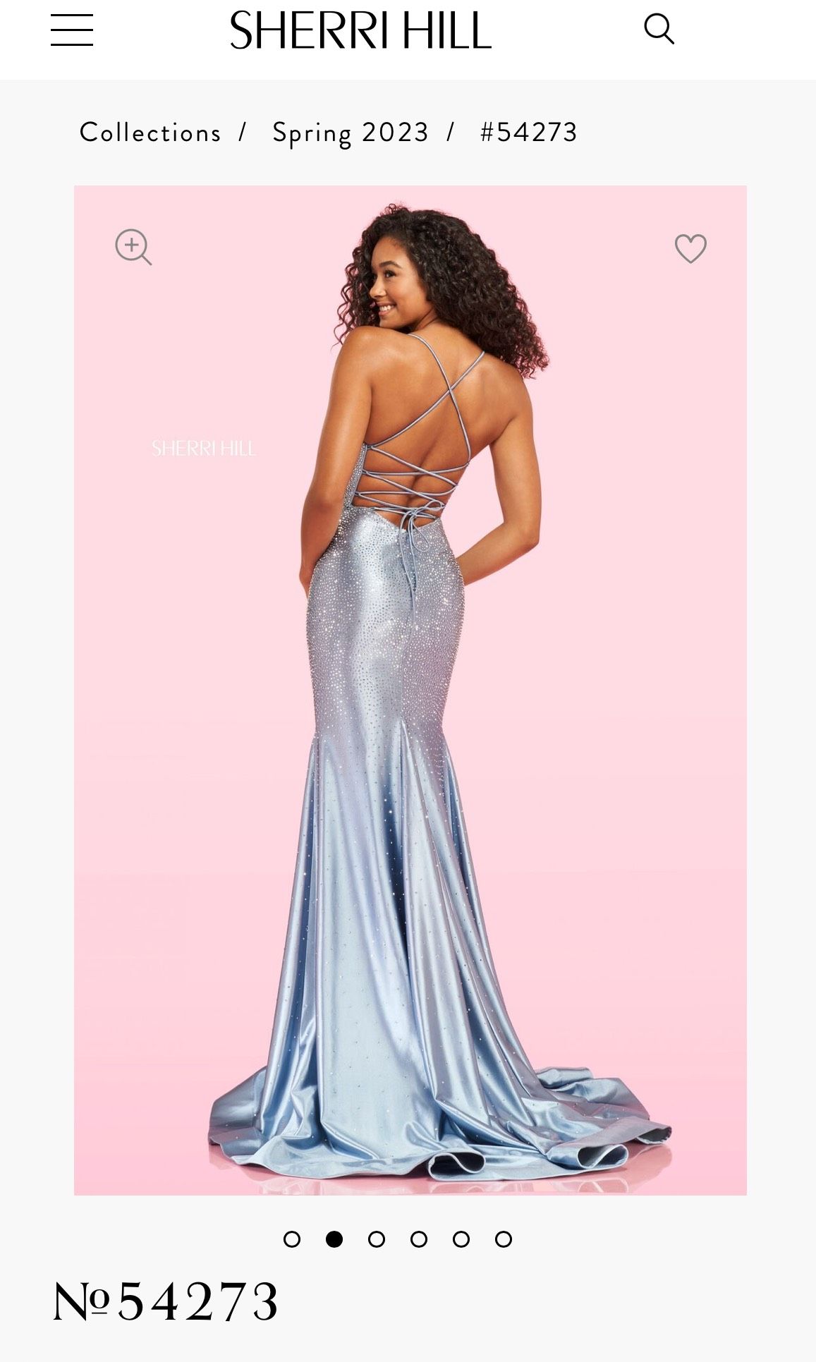 Style 54273 Sherri Hill Size 0 Prom Plunge Silver Mermaid Dress on Queenly