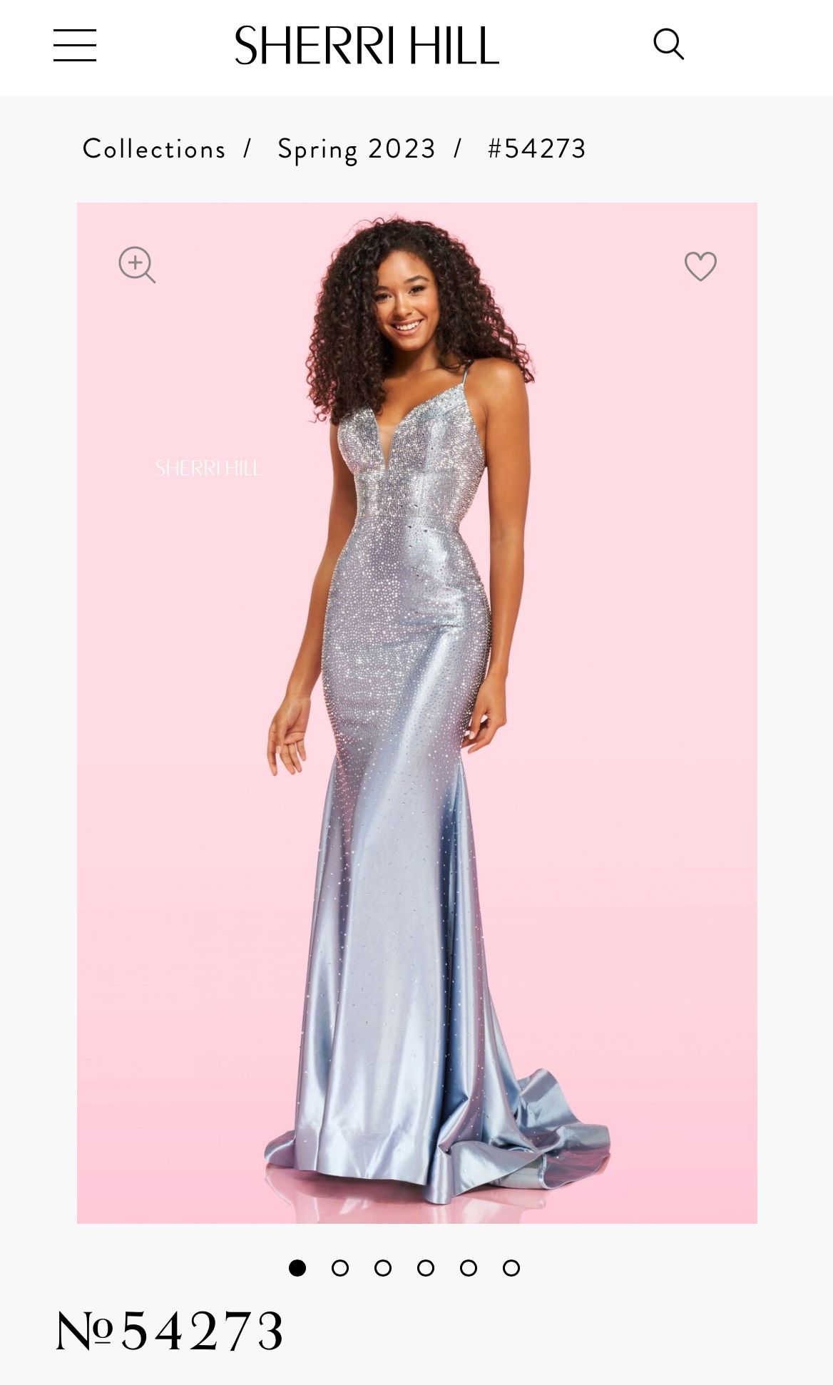 Style 54273 Sherri Hill Size 0 Prom Plunge Silver Mermaid Dress on Queenly