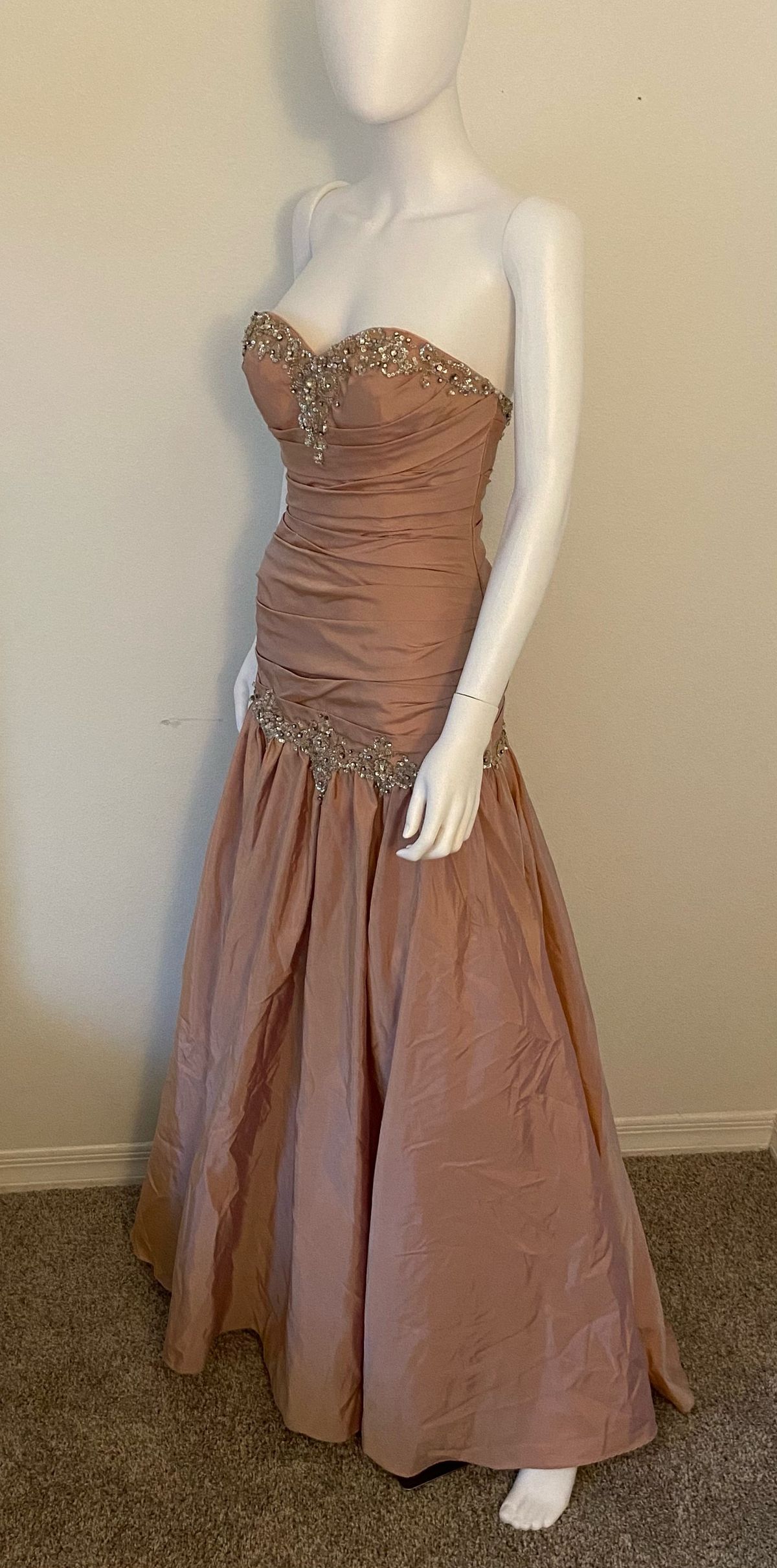 Precious Formals Size 6 Prom Strapless Pink Mermaid Dress on Queenly