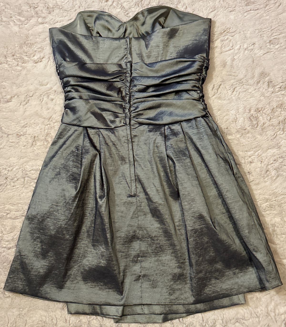 Jessica McClintock Size 8 Strapless Gray A-line Dress on Queenly