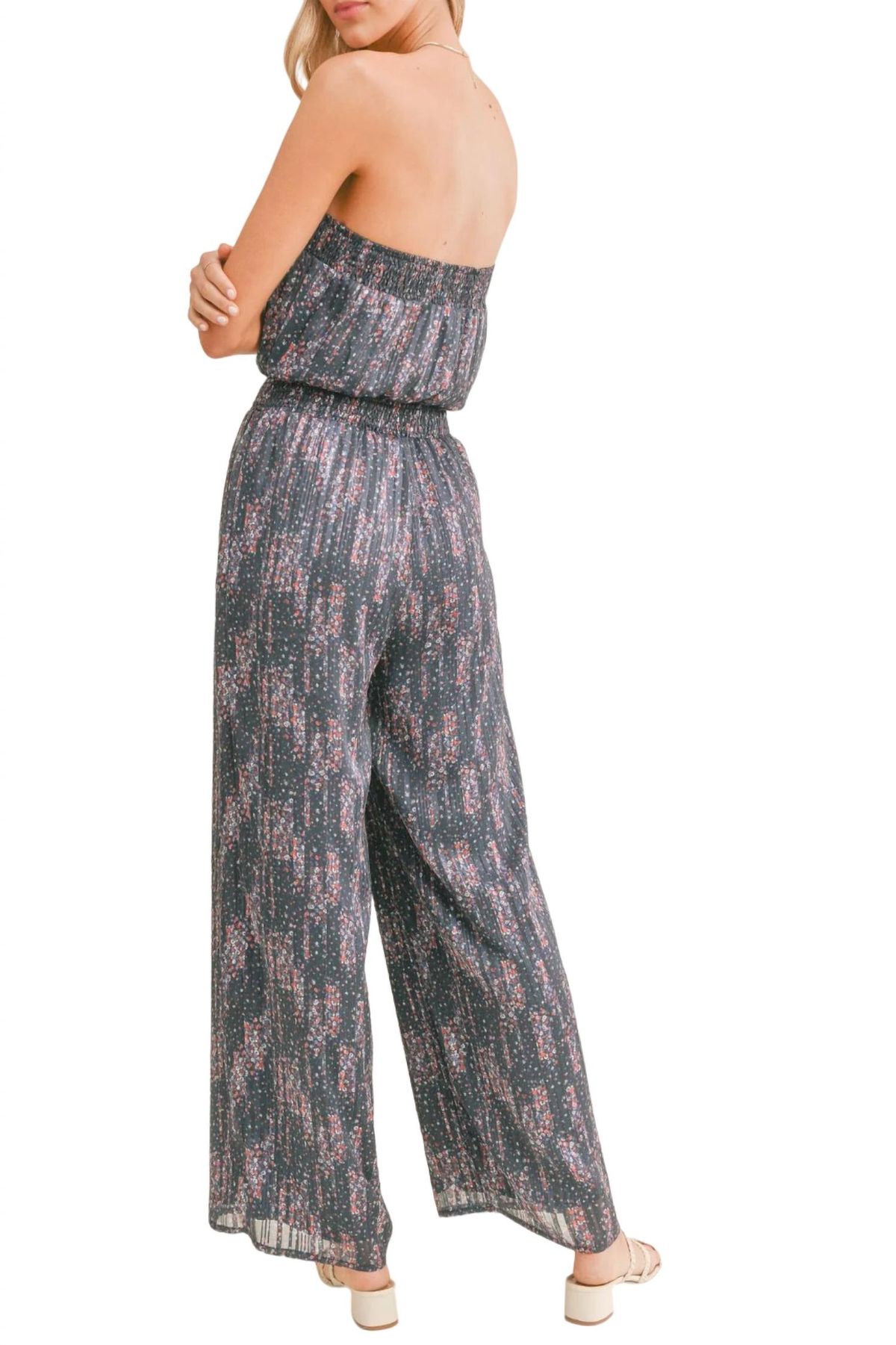 Style 1-2096998909-892 Sadie & Sage Size M Navy Blue Formal Jumpsuit on Queenly