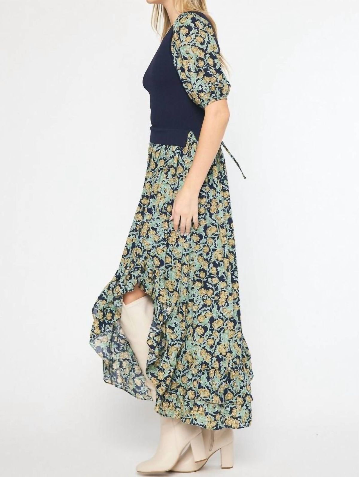 Style 1-1851761642-74 entro Size S Floral Green Floor Length Maxi on Queenly