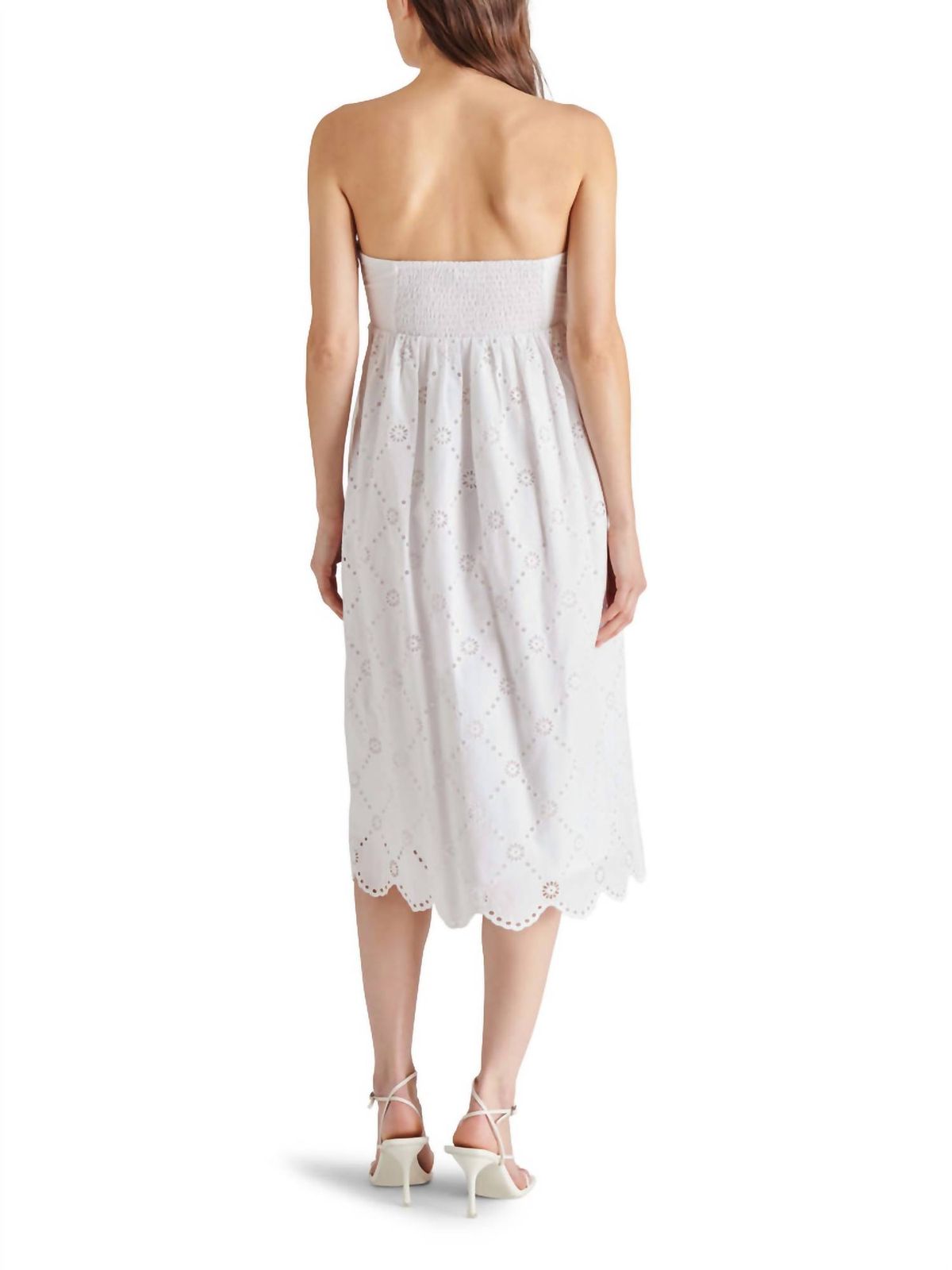 Style 1-3383236594-74 STEVE MADDEN Size S Strapless White Cocktail Dress on Queenly