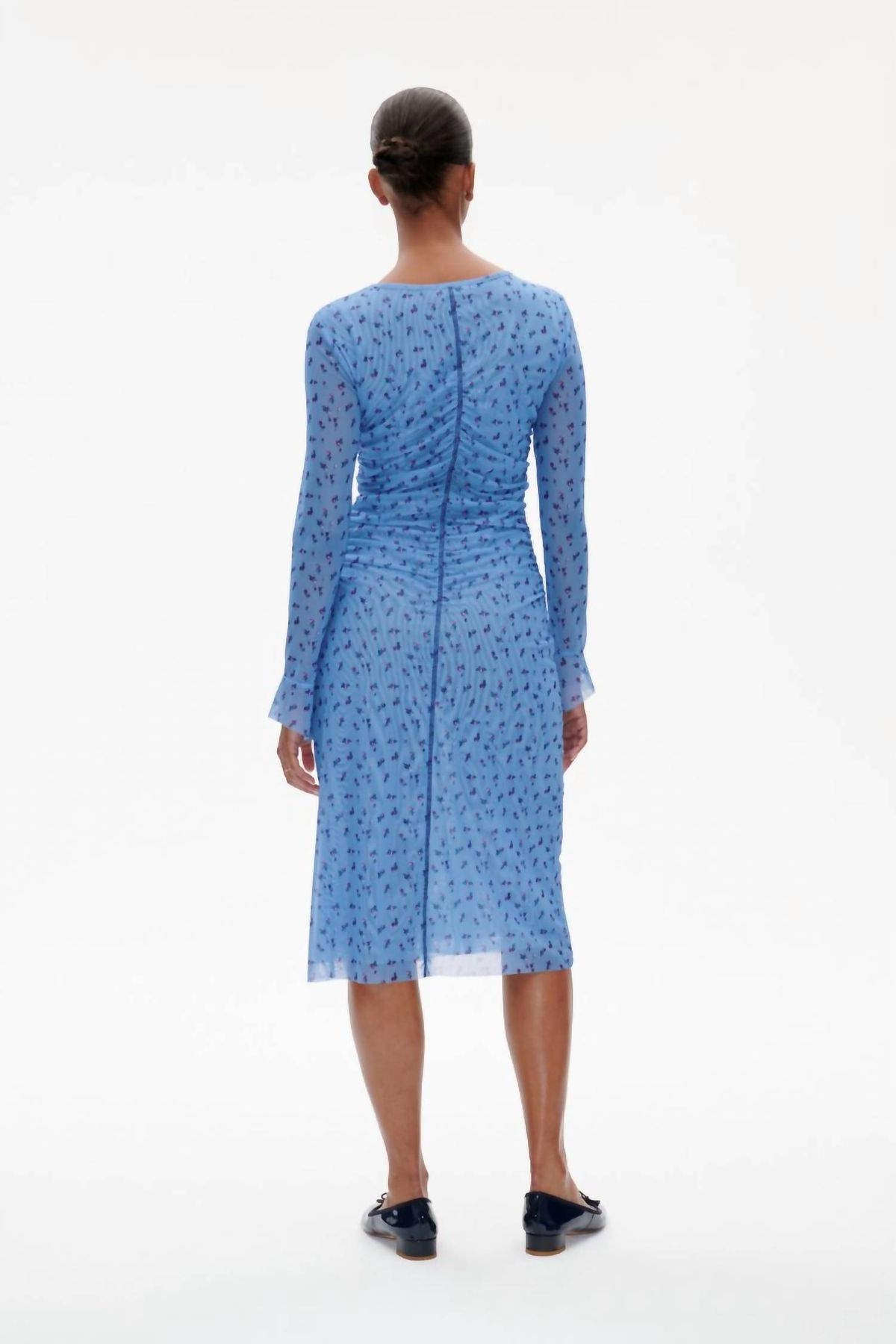 Style 1-1291813778-892 BAUM UND PFERDGARTEN Size M Sheer Blue Cocktail Dress on Queenly