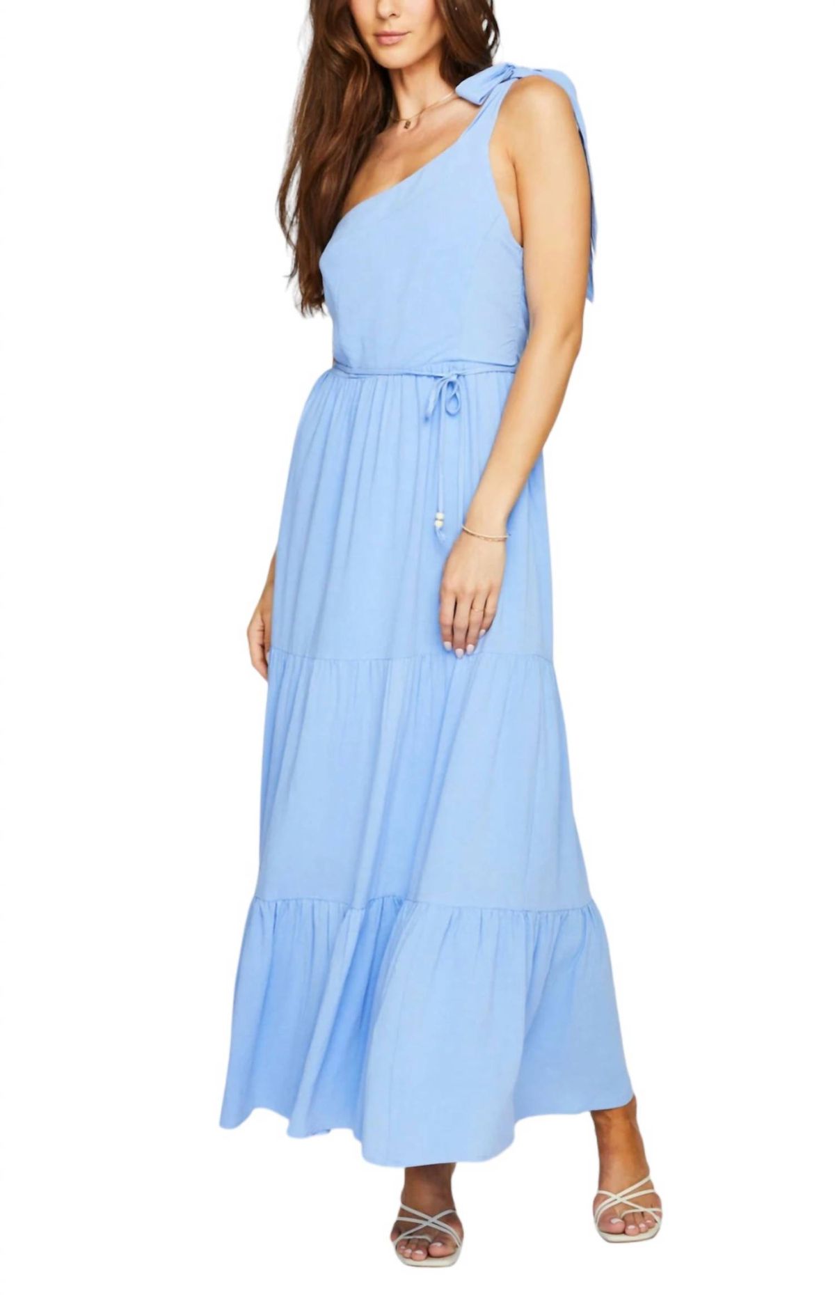 Style 1-1135109365-1901 Gentle Fawn Size 6 Blue Floor Length Maxi on Queenly