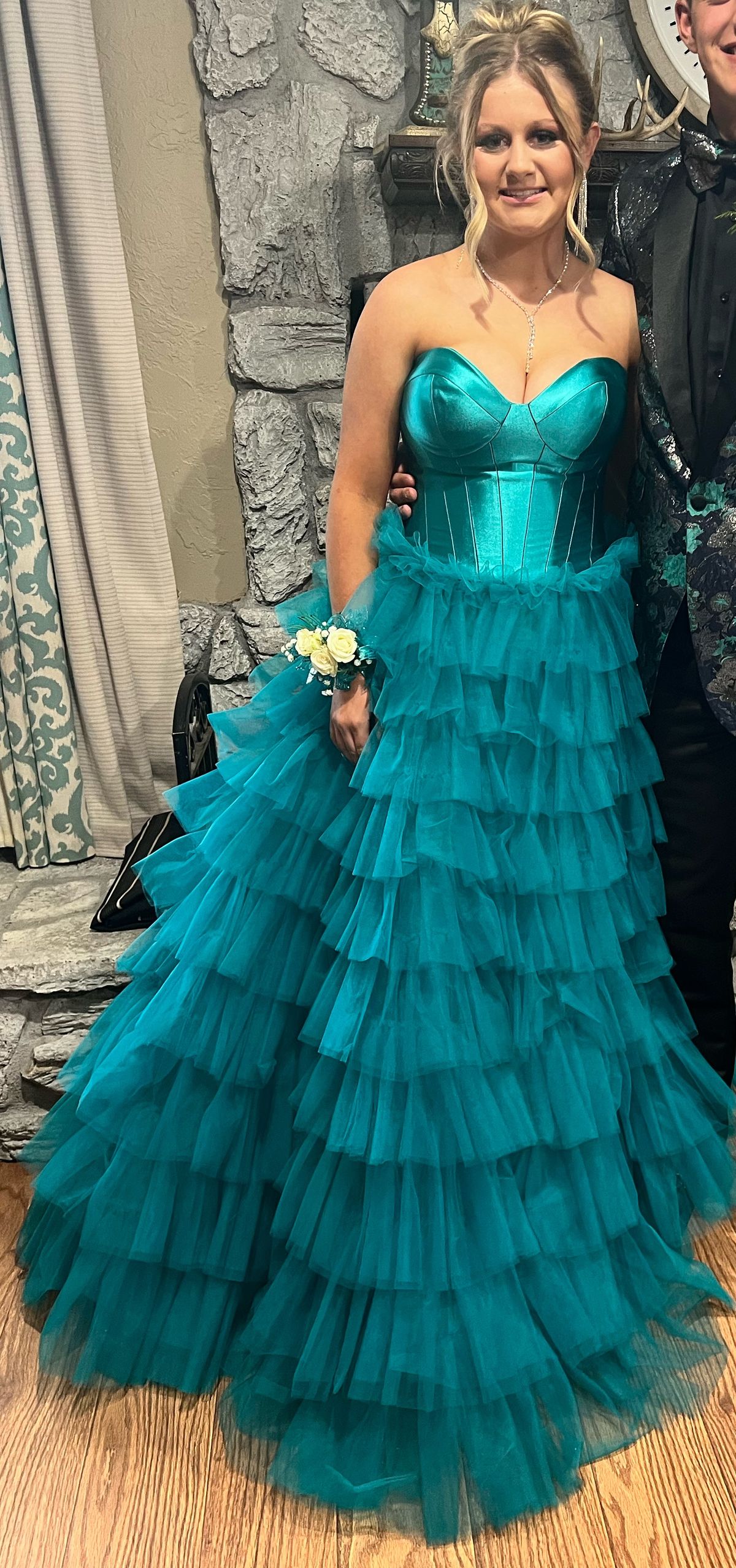 Sherri Hill Size 6 Prom Strapless Blue Ball Gown on Queenly