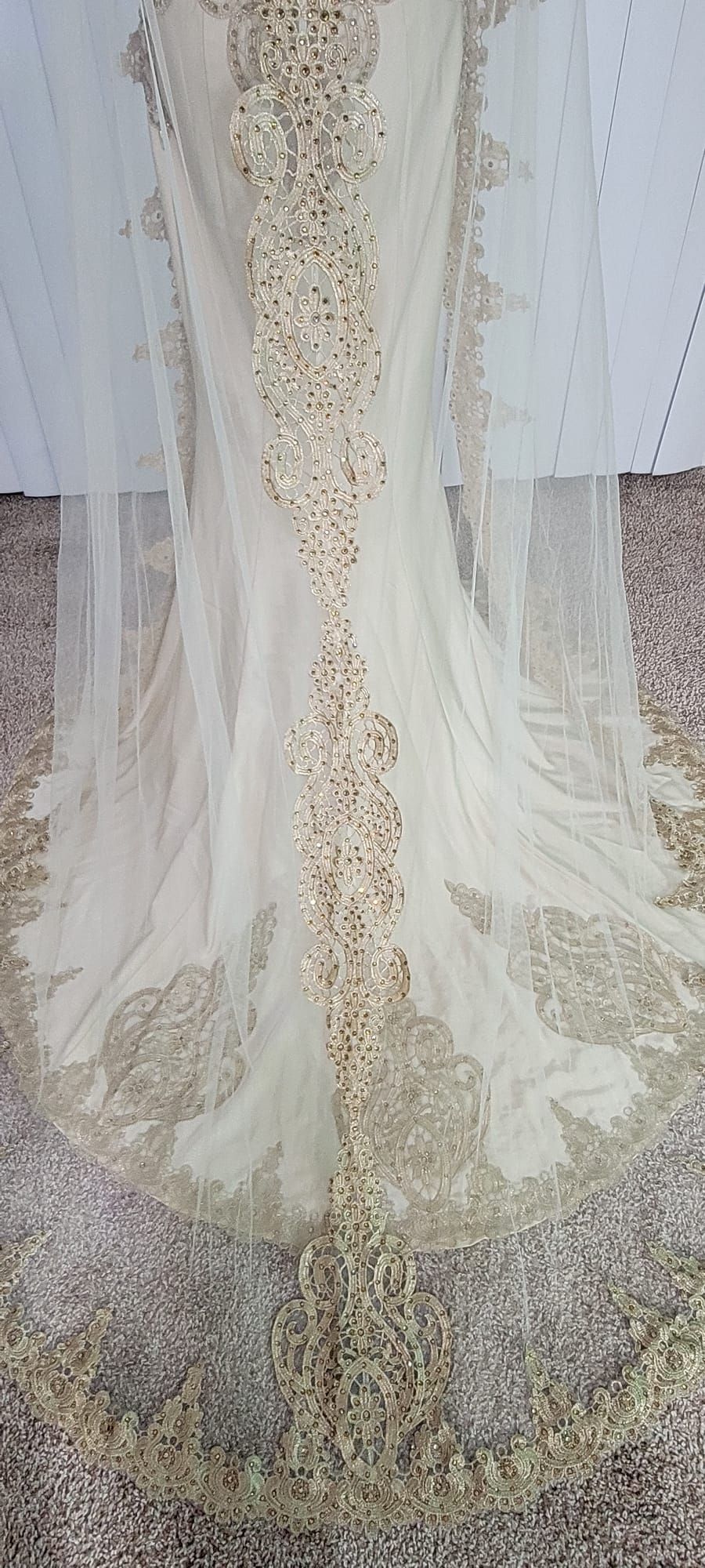 Size 4 Nude Mermaid Dress on Queenly