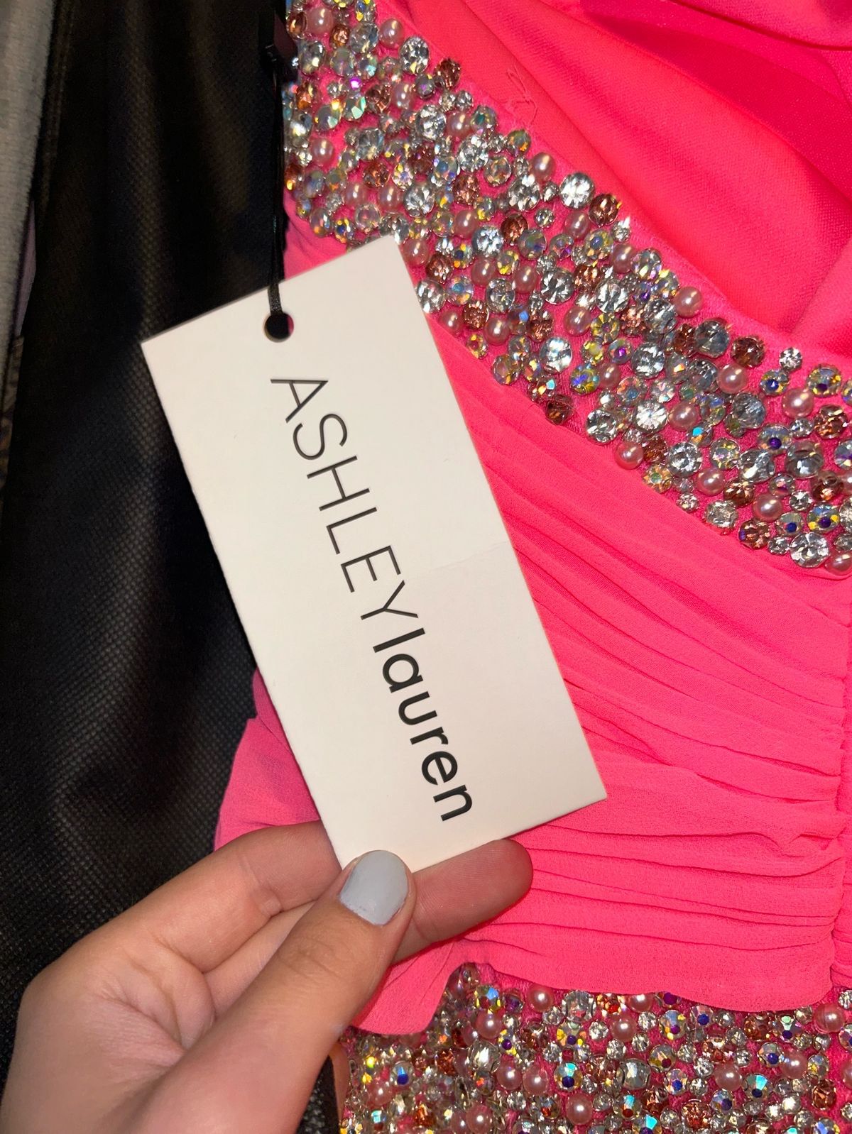 Style 11228 Ashley Lauren Size 6 Pageant One Shoulder Pink Cocktail Dress on Queenly