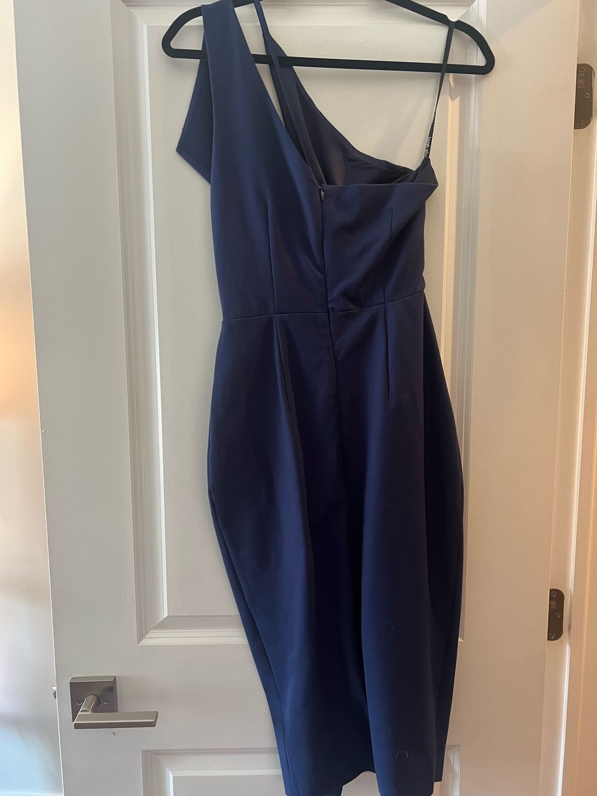 Lavish Alice Size 2 Pageant Interview One Shoulder Navy Blue Cocktail Dress on Queenly