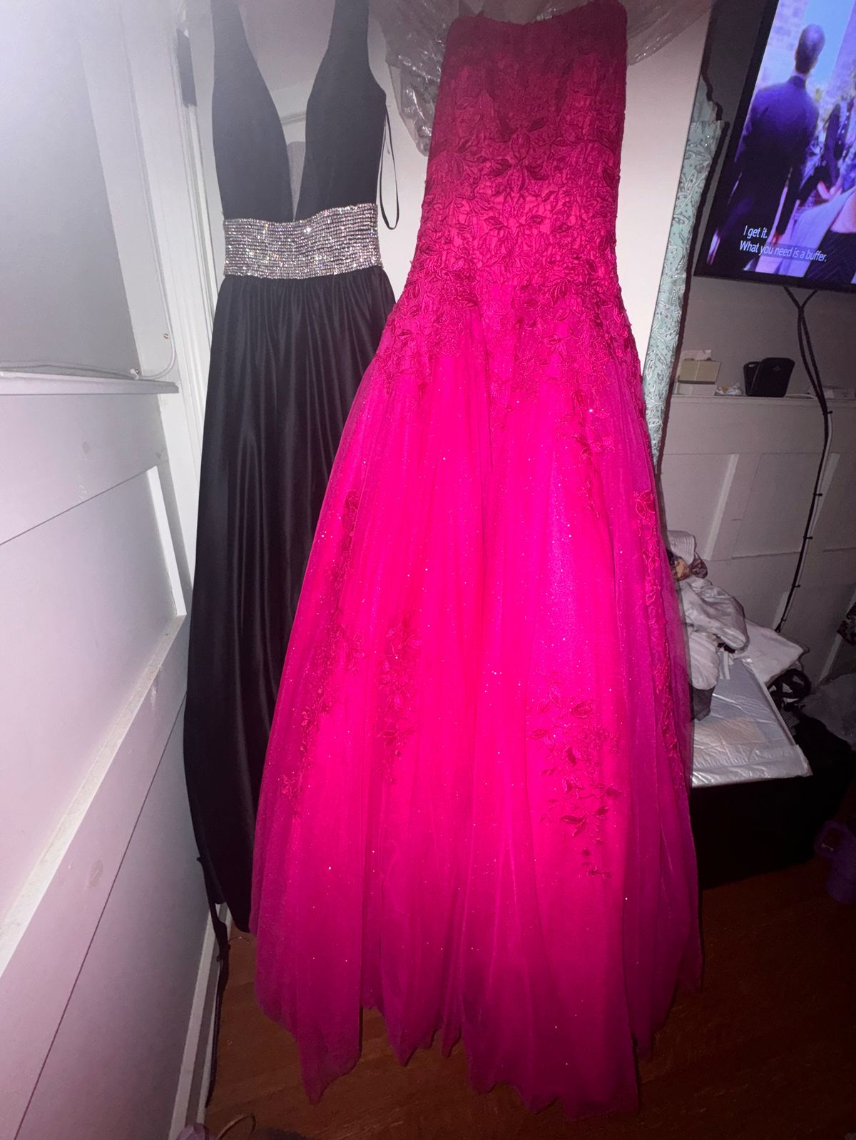 Style 05811 Jovani Size 0 Prom Strapless Pink Ball Gown on Queenly