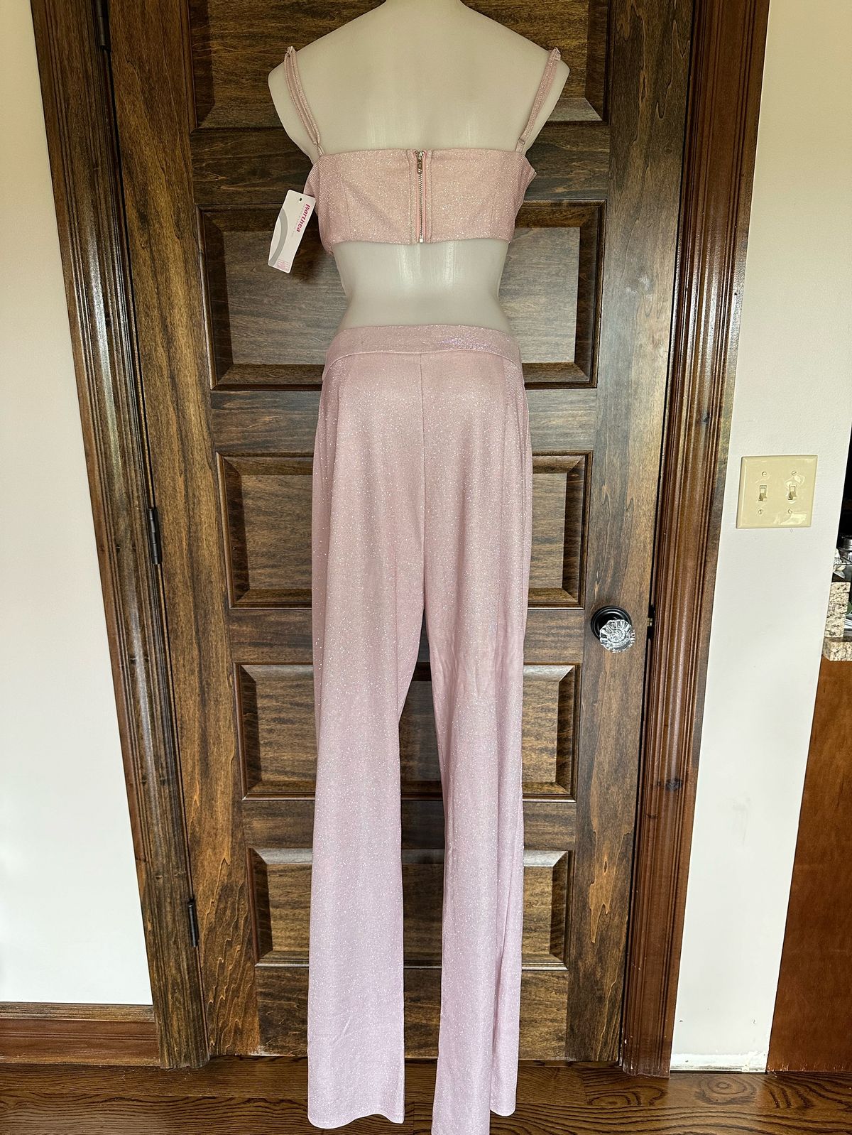 Size M Pink Formal Jumpsuit on Queenly