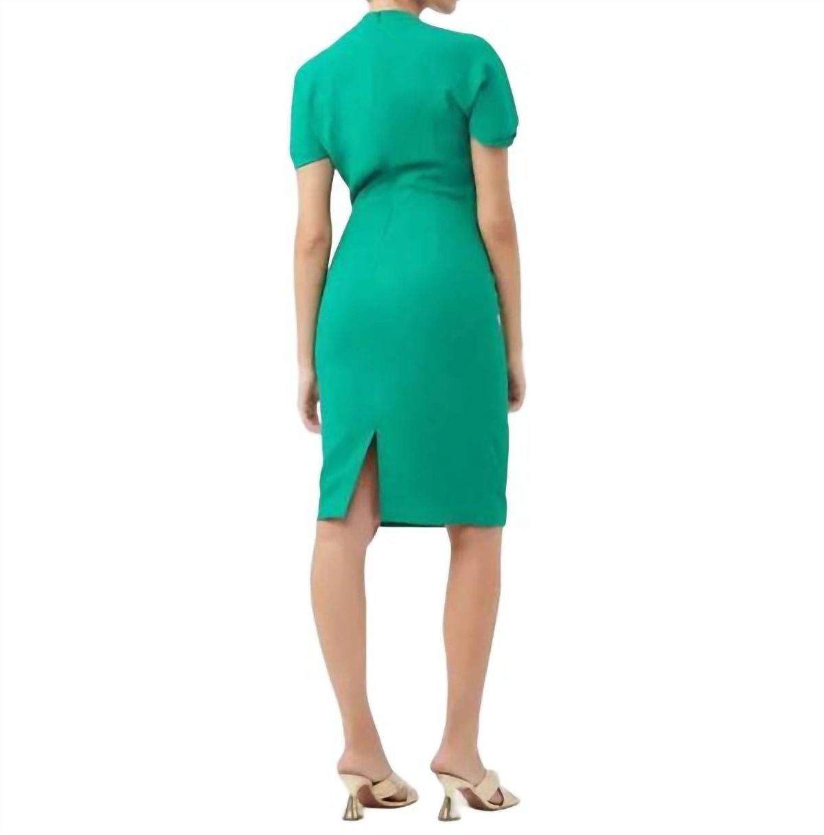 Style 1-2112190006-425 Trina Turk Size 8 Wedding Guest One Shoulder Green Cocktail Dress on Queenly