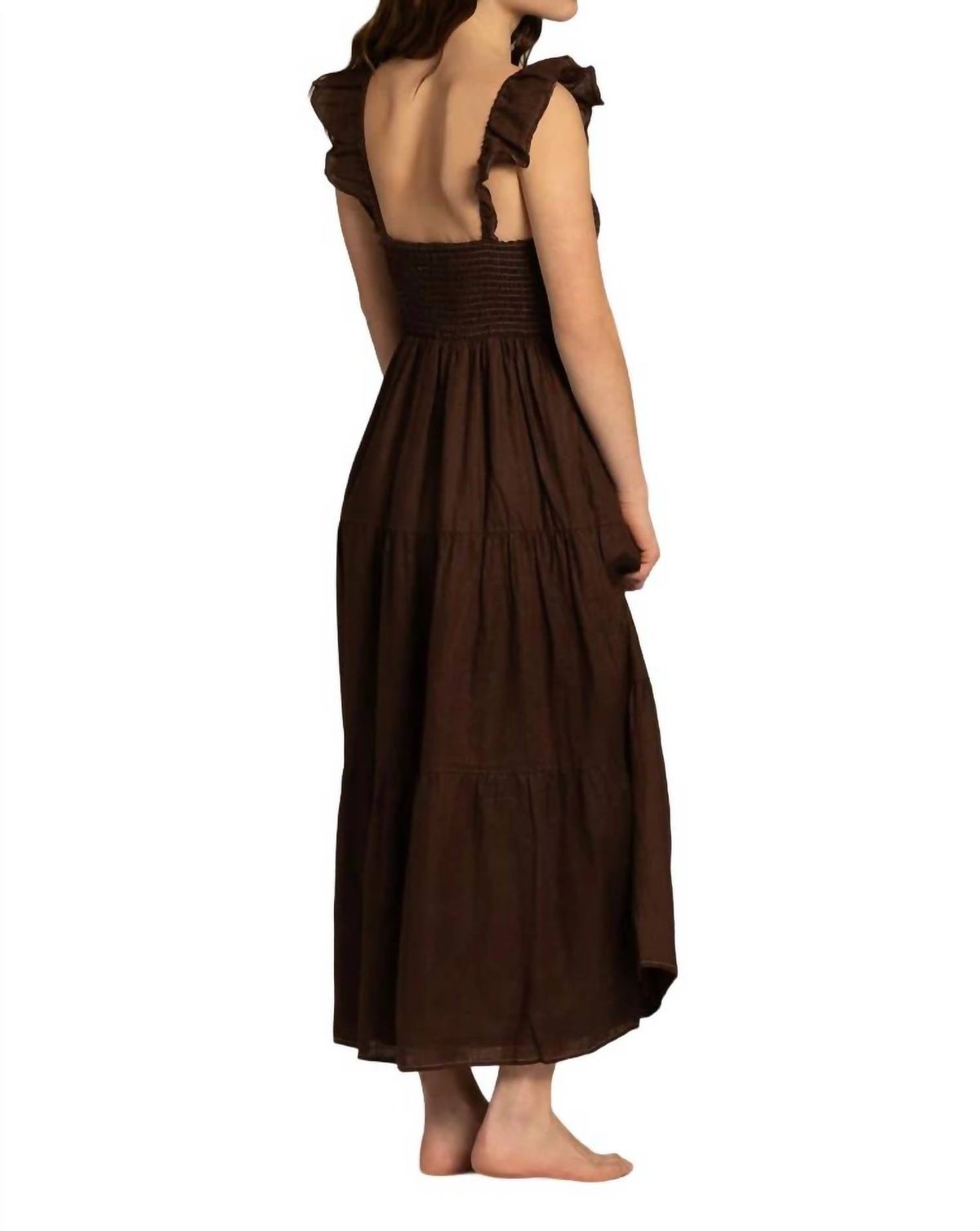 Style 1-1333057082-149 FAITHFULL THE BRAND Size L Brown Cocktail Dress on Queenly