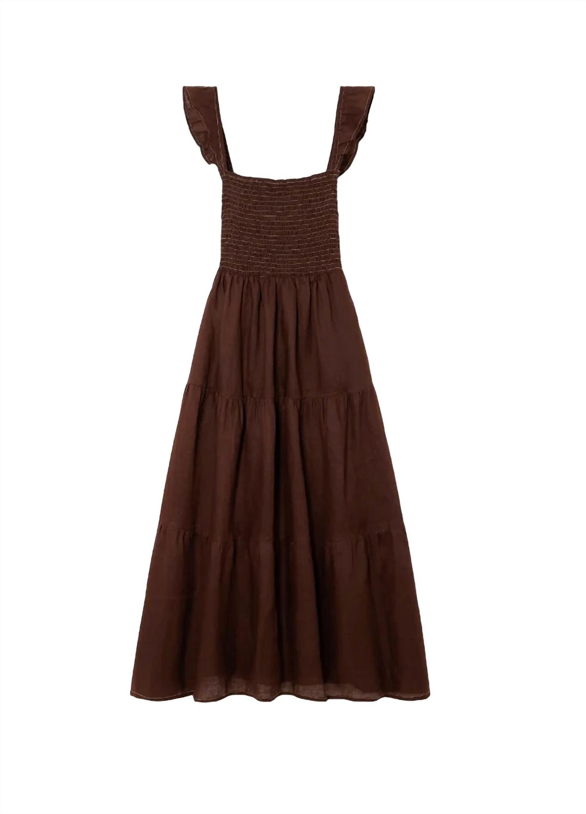 Style 1-1333057082-149 FAITHFULL THE BRAND Size L Brown Cocktail Dress on Queenly